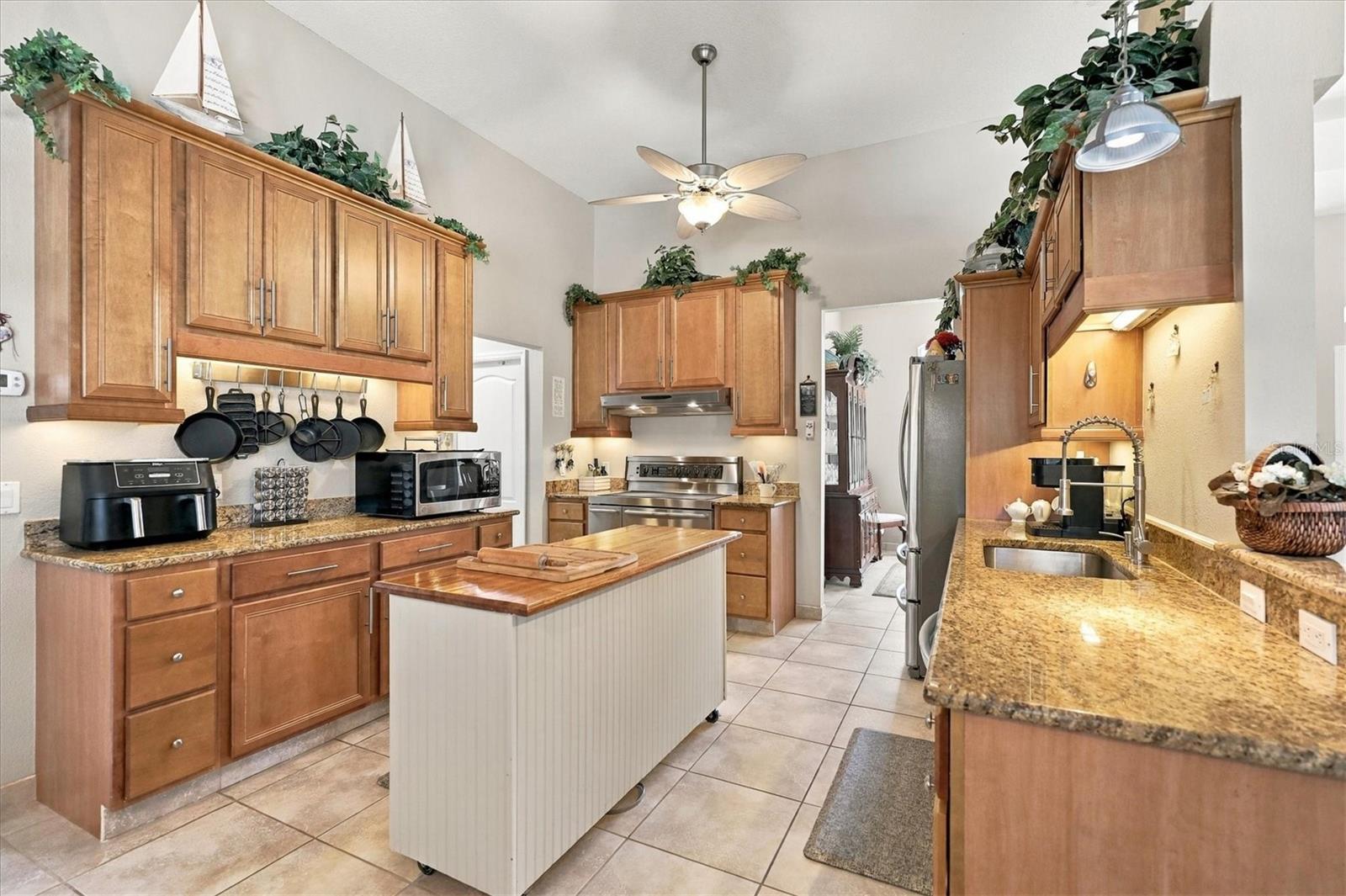 Plenty of cabinetry, and island has electric. - 2805 NORWOOD LN, VENICE