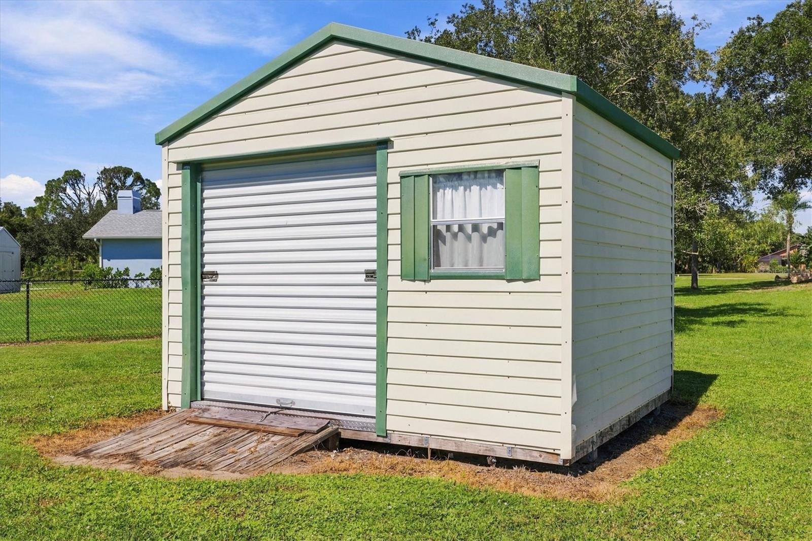 Utility storage shed. - 2805 NORWOOD LN, VENICE
