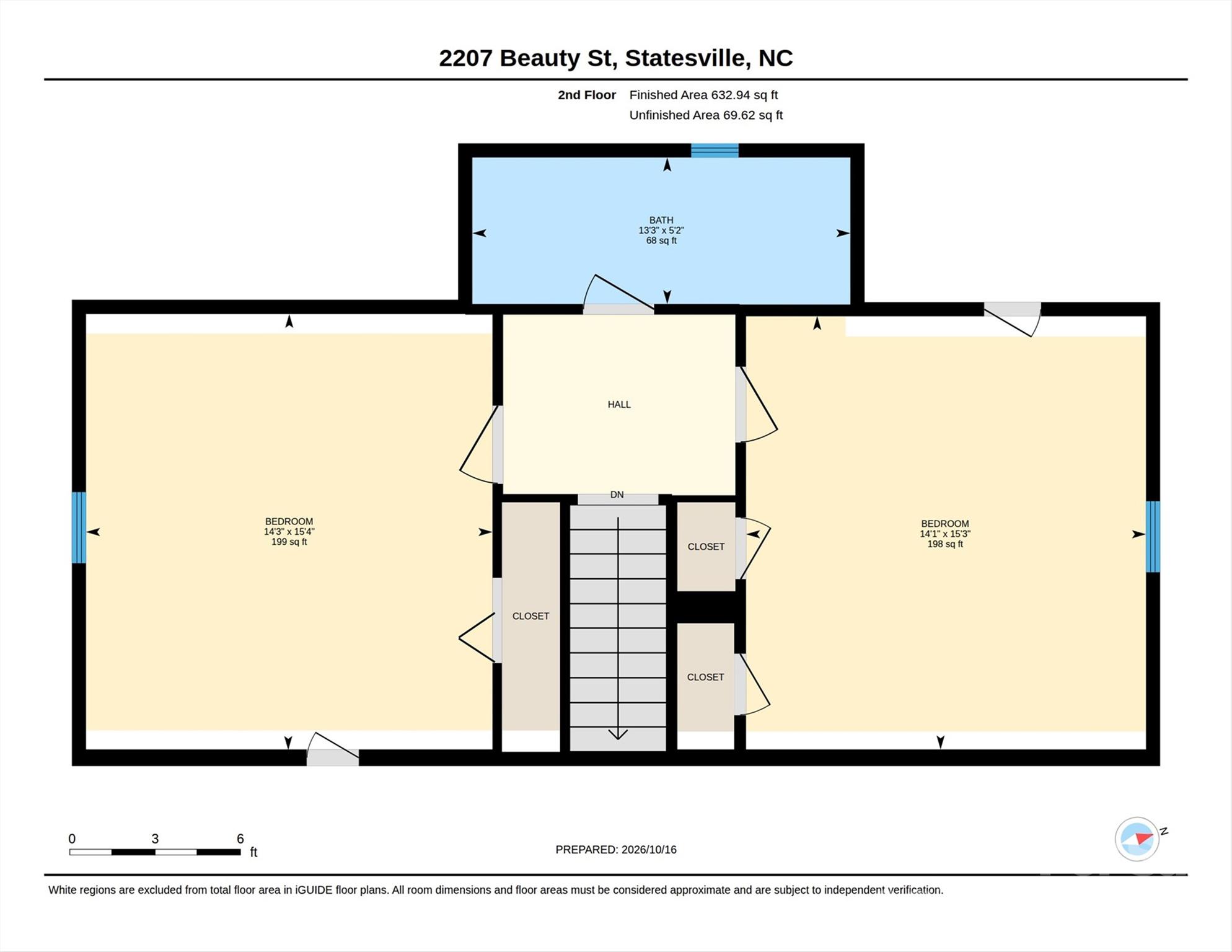 Upper Floorplan - 2207 Beauty Street, Statesville