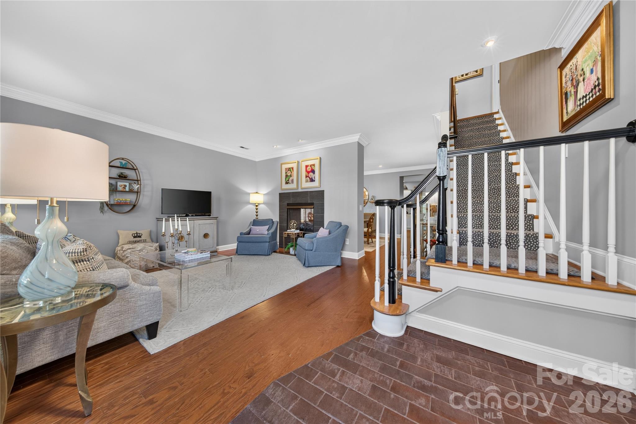 Brick inlay Foyer - 9251 Bonnie Briar Circle, Charlotte