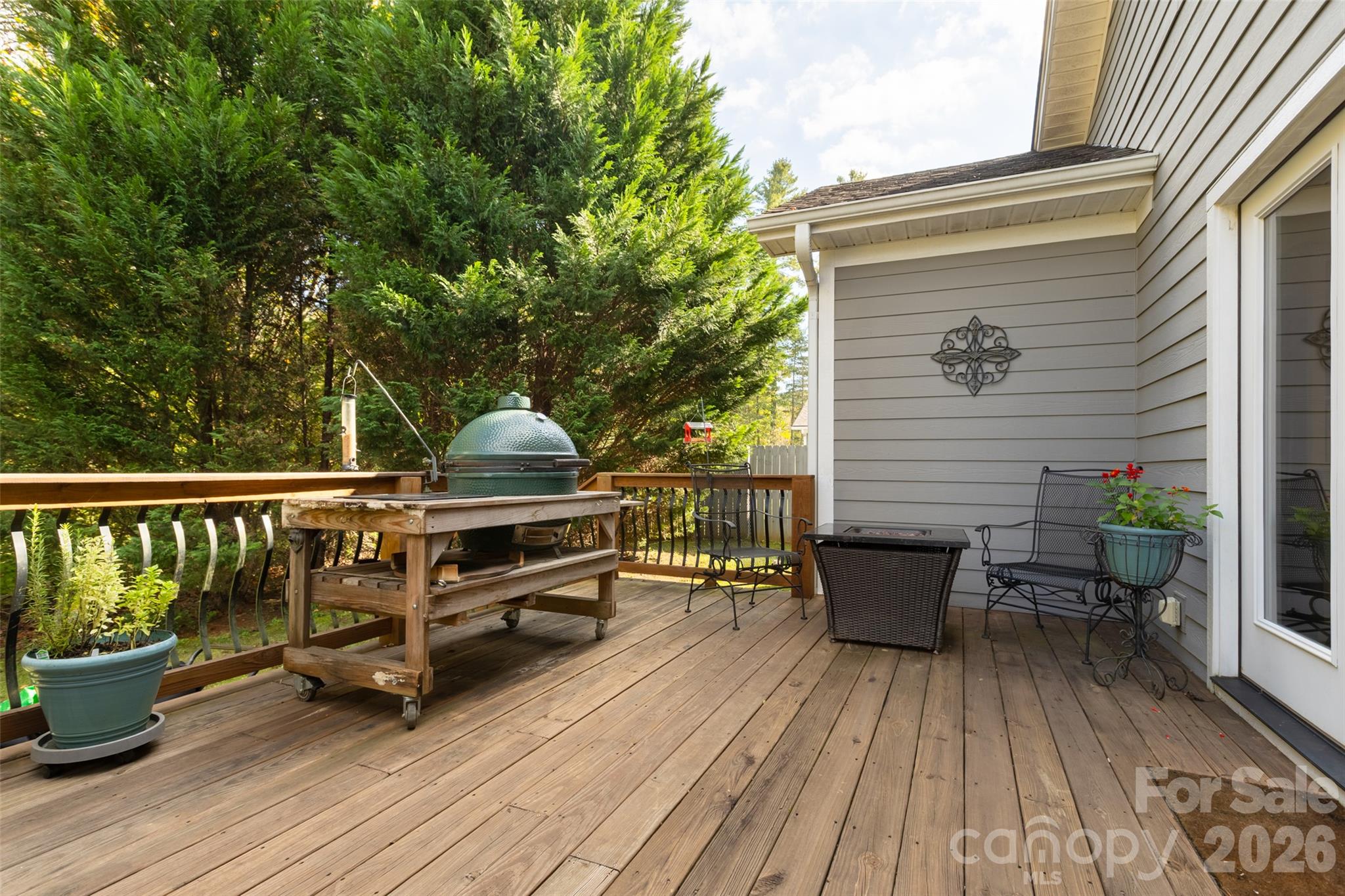 Large deck great for gardening, grilling and entertaining. - 52 Fox Trot Path, Fletcher
