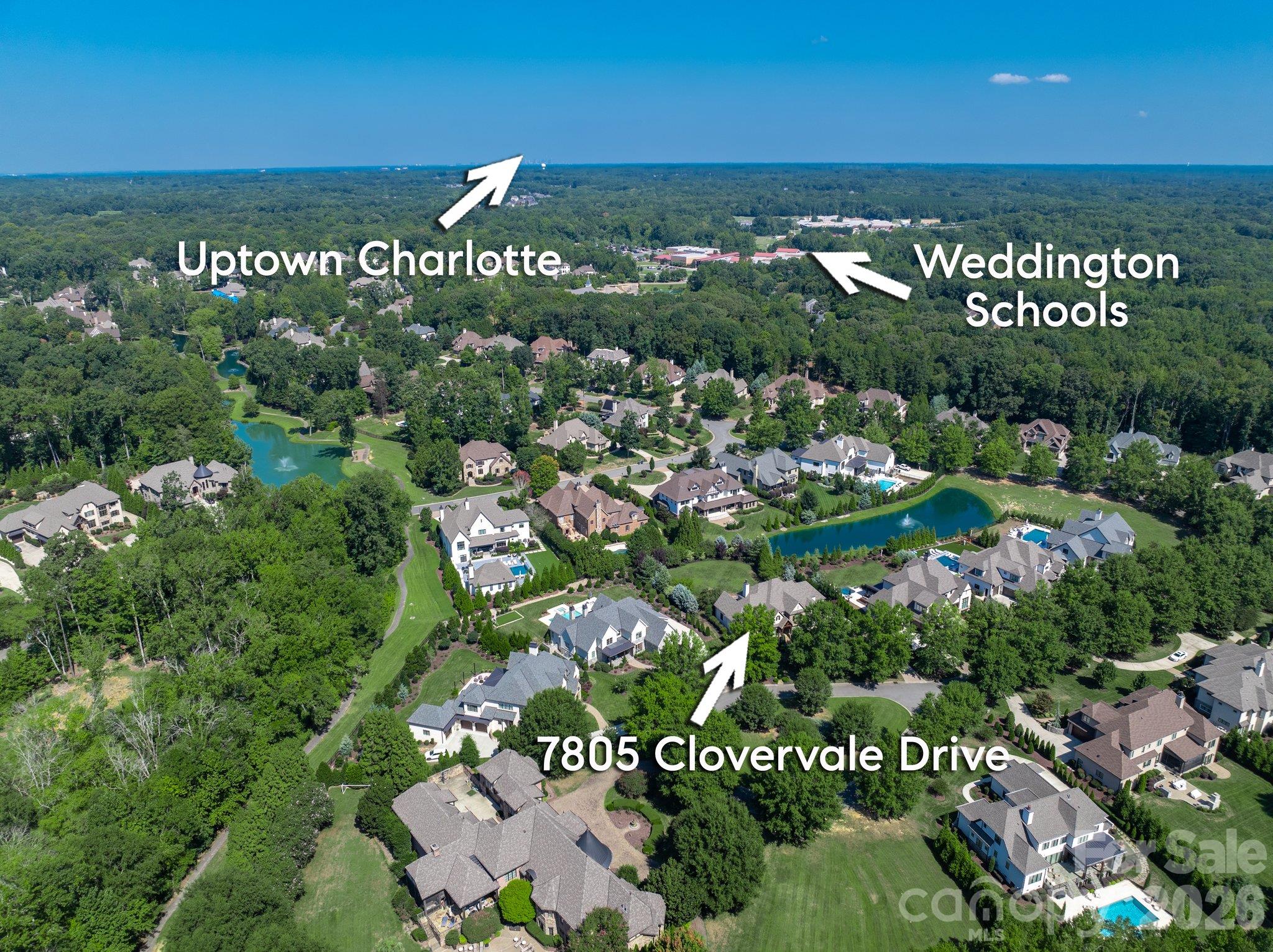 Skyecroft amenities include pool, tennis, walking trails and clubhouse - 7805 Clovervale Drive, Waxhaw