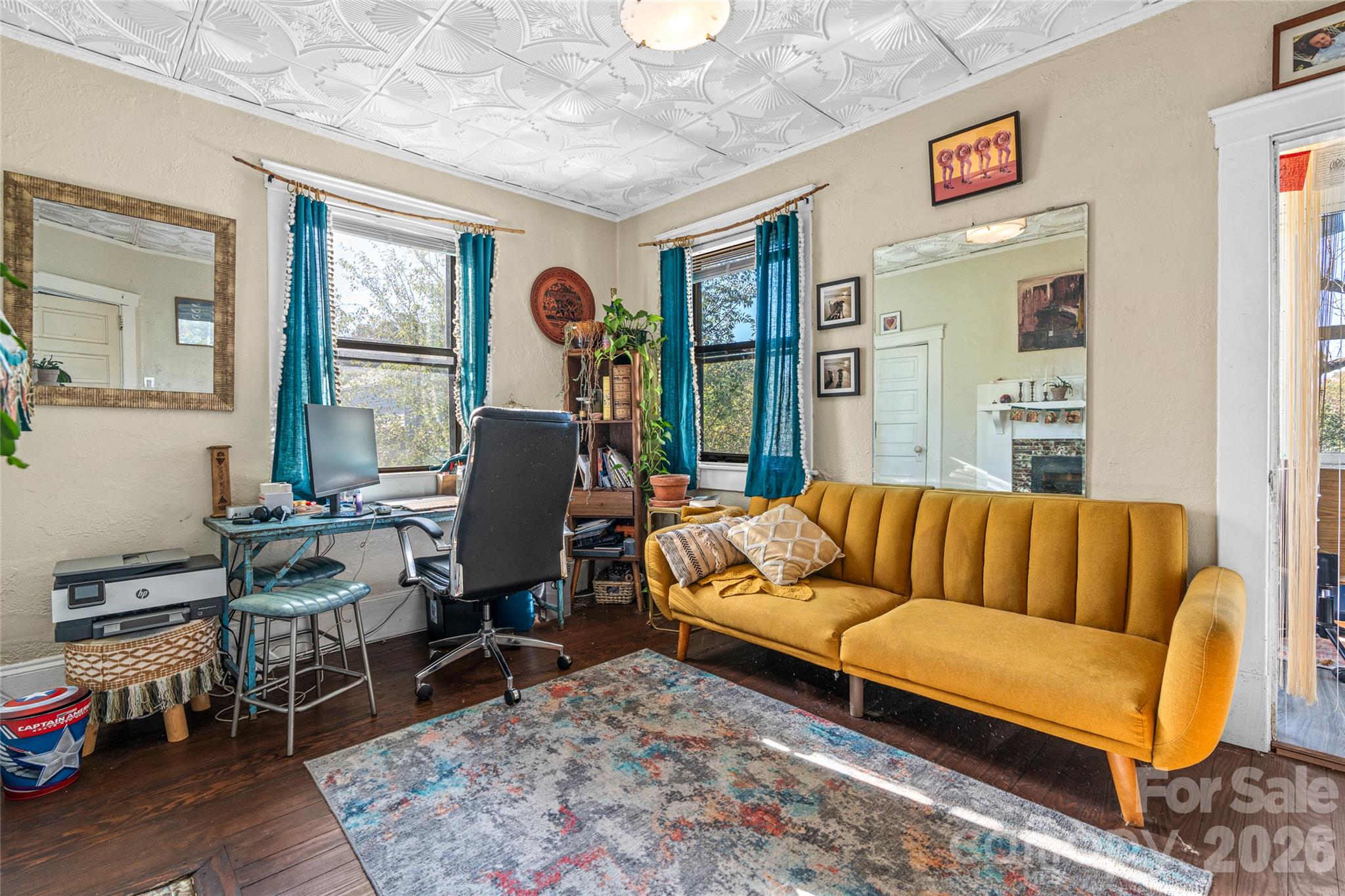 2nd level bedroom #1, currently used as an office. - 77 Cherry Street, Asheville