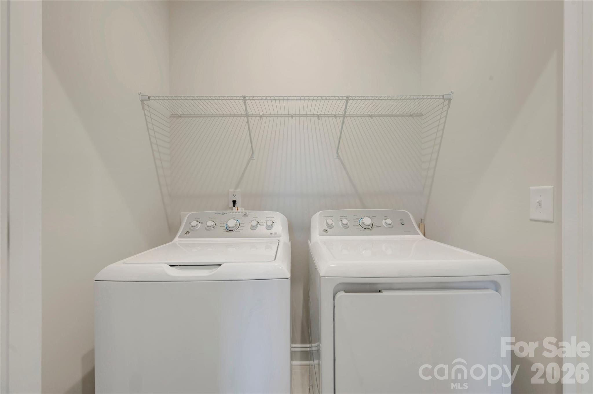 Laundry closet with included washer and dryer - 240 Old Town Village Road, Waxhaw