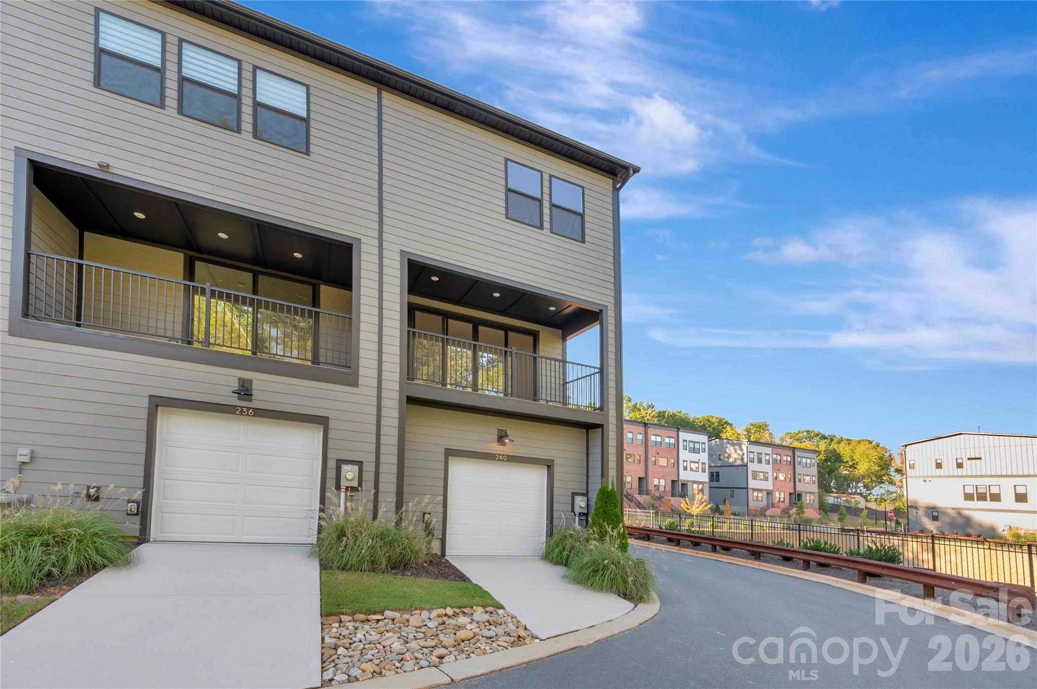 End unit townhome with second floor covered balcony - 240 Old Town Village Road, Waxhaw