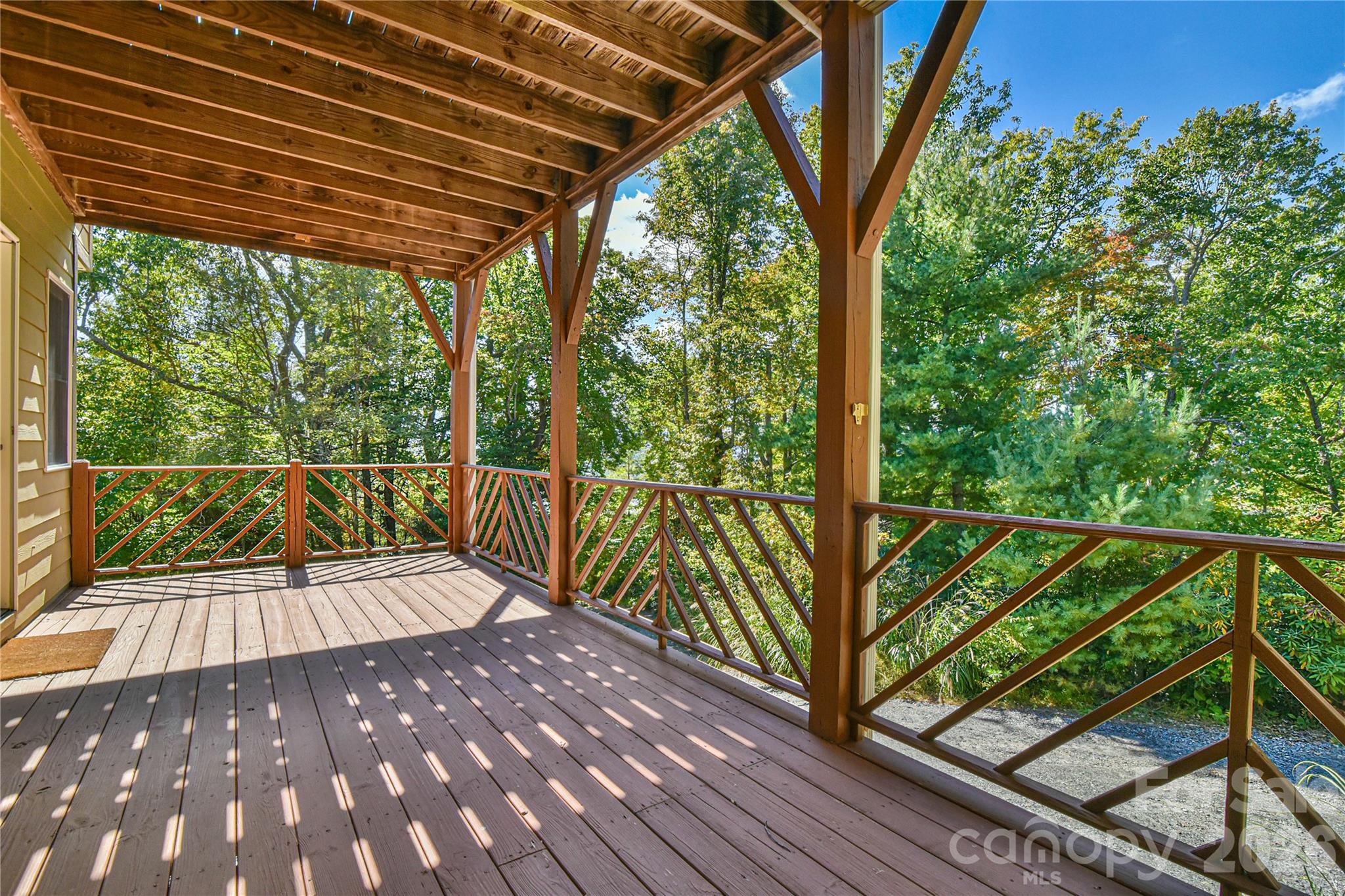 Deck off of great room - 227 David Ridge Road, Black Mountain