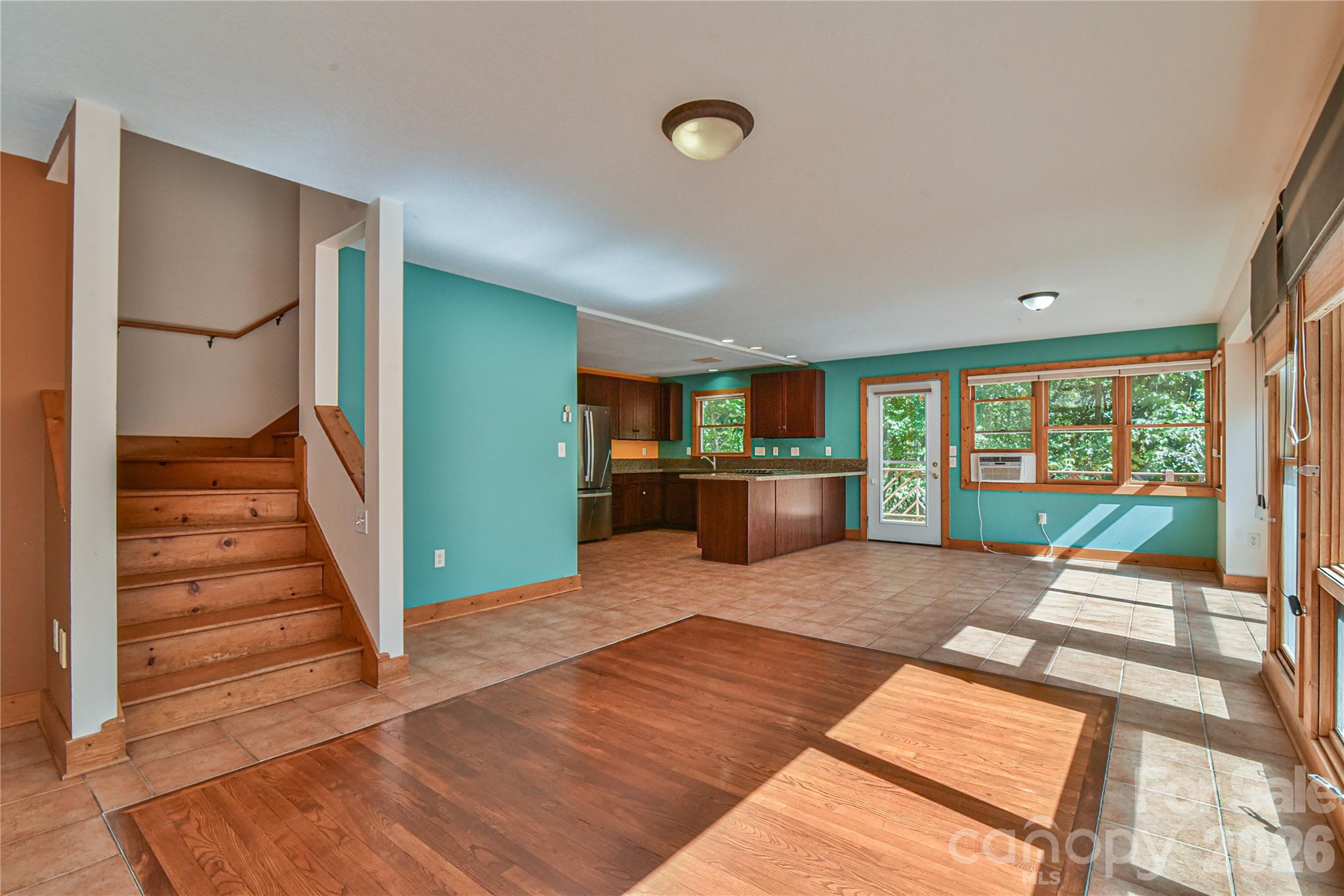 View of steps to 2nd floor - 227 David Ridge Road, Black Mountain