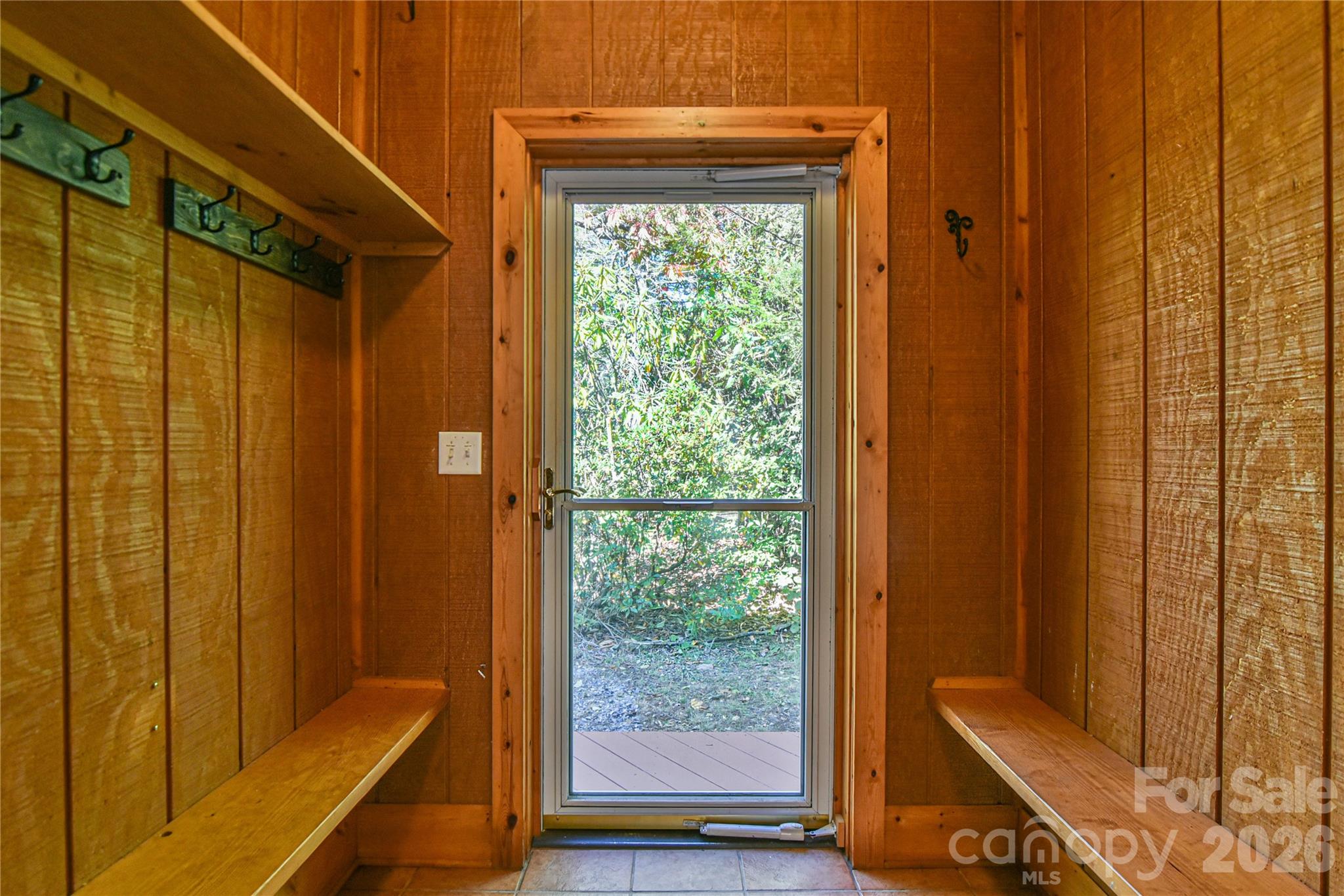 Back entrance has windbreak/mud room - 227 David Ridge Road, Black Mountain
