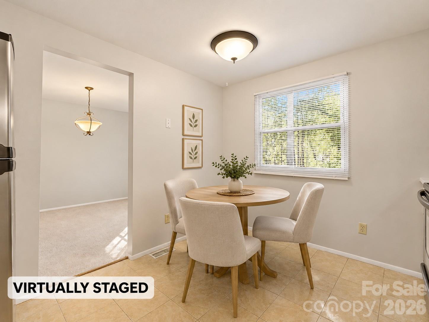 Virtually Staged-Breakfast Area - 10446 Club Car Court, Mint Hill