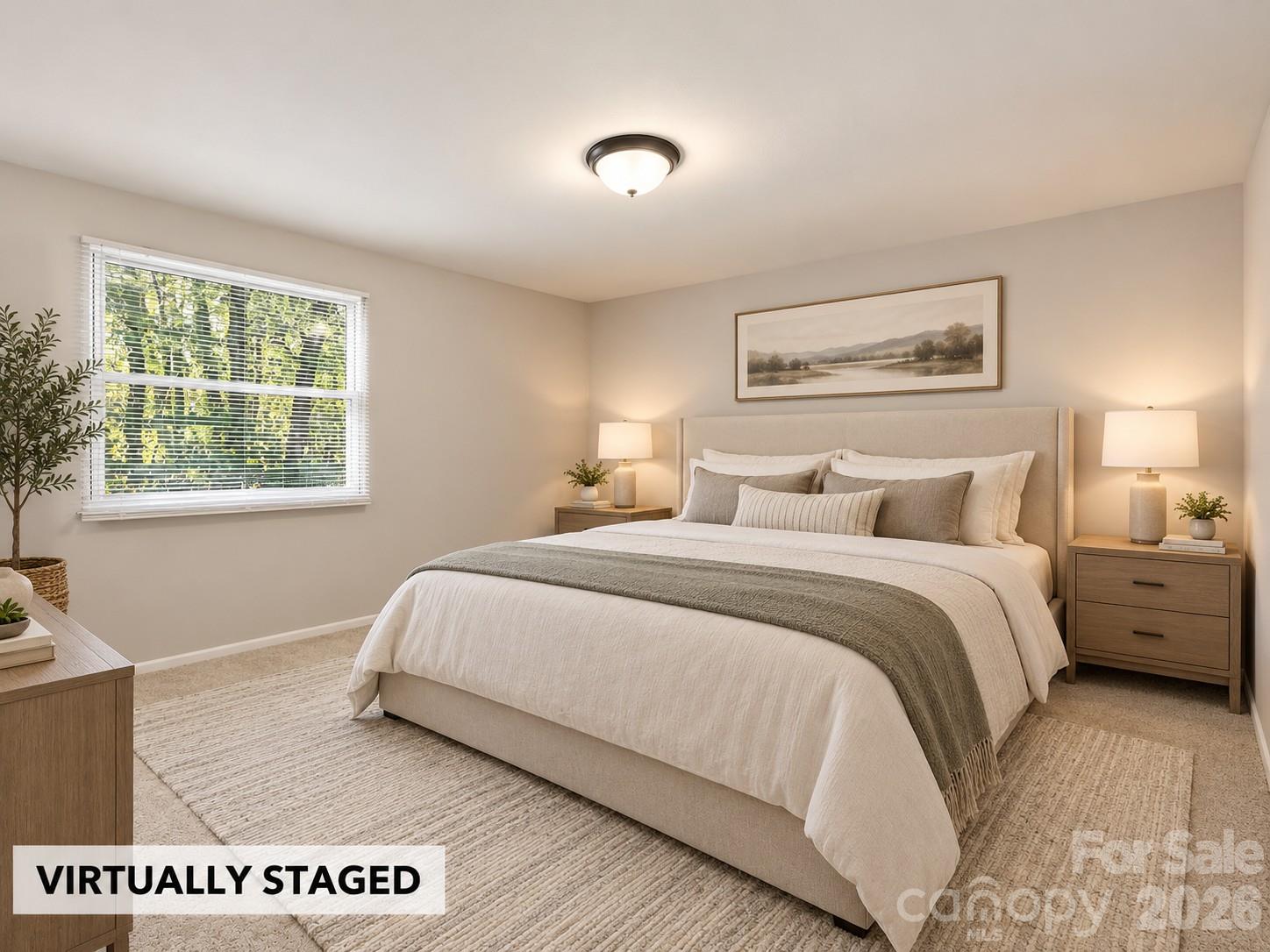 Virtually Staged-Main Level Primary Bedroom - 10446 Club Car Court, Mint Hill