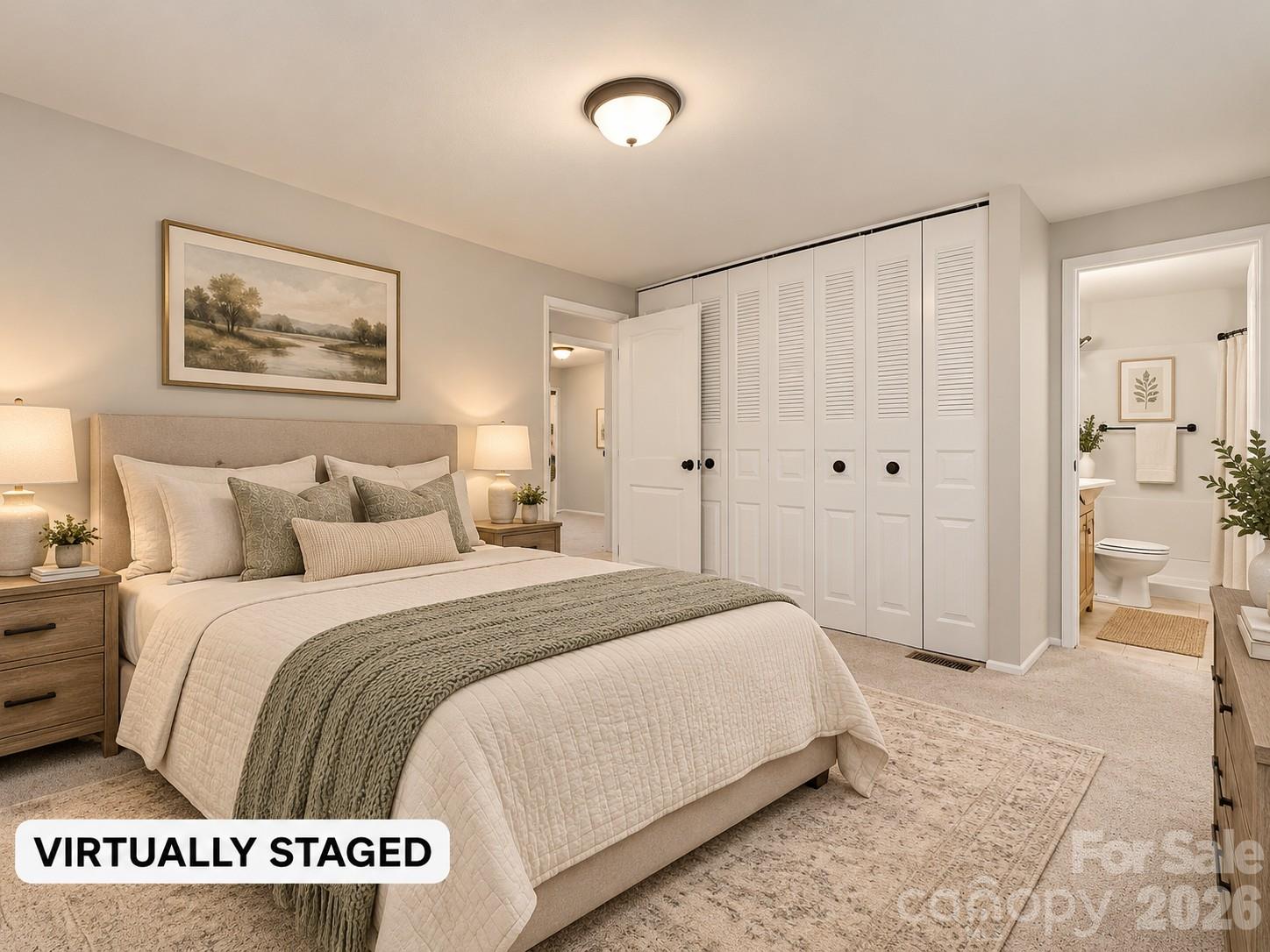 Virtually Staged-Main Level Primary Bedroom - 10446 Club Car Court, Mint Hill