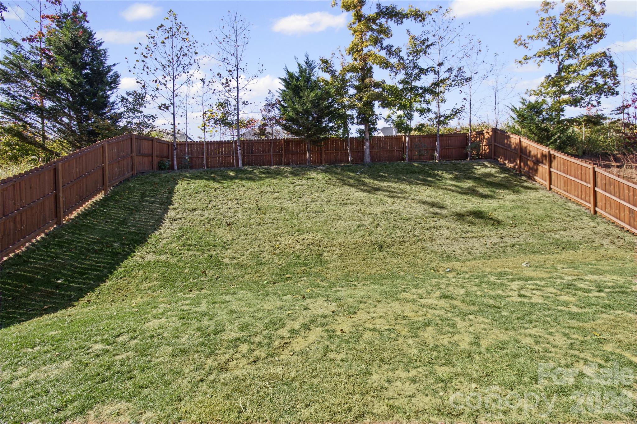 Fully fenced back yard. - 37 Caitlin Heights Court, Fletcher