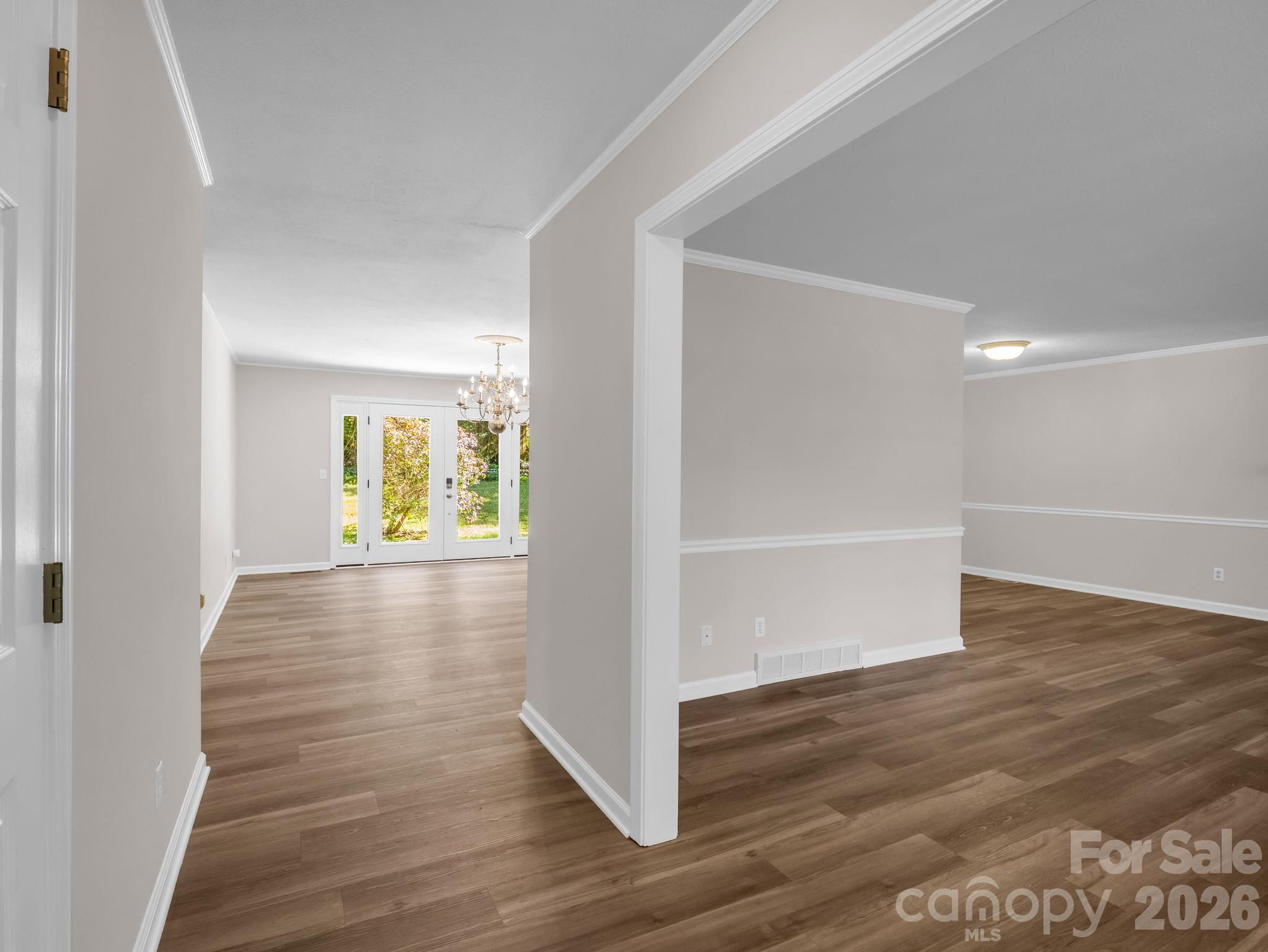 Entrance into living room and dining room - 2630 Seminole Drive, Hendersonville