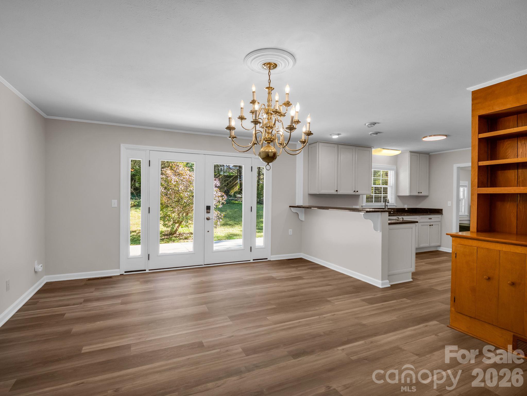 Zero grade back entrance into dining room from patio - 2630 Seminole Drive, Hendersonville