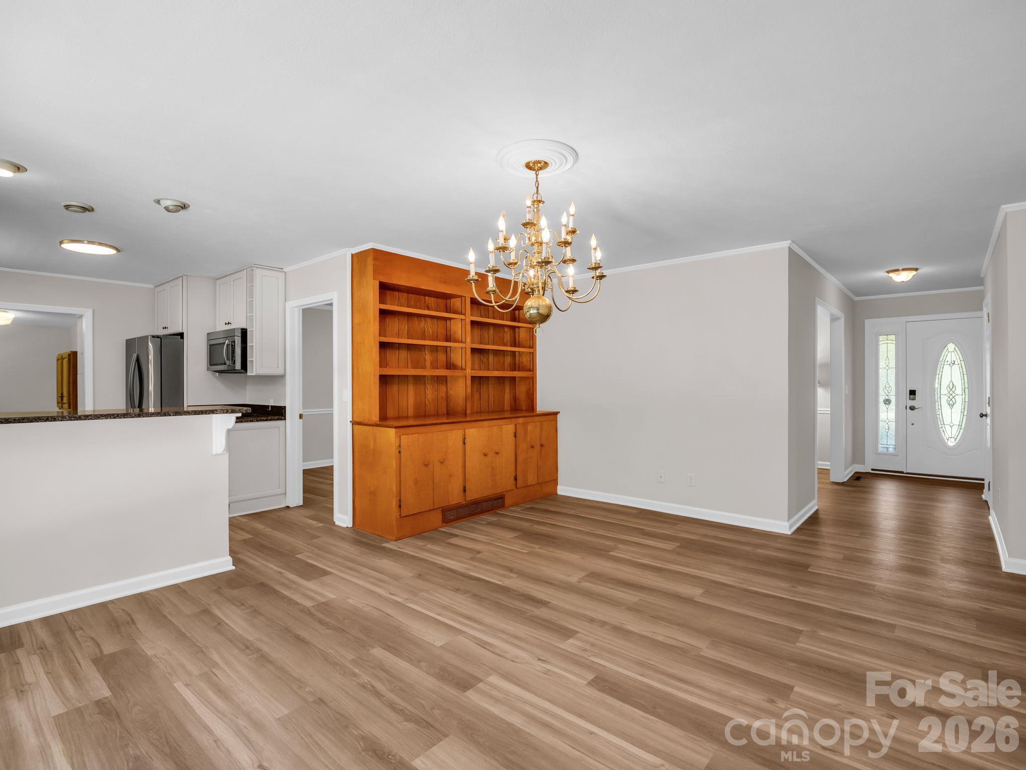 Dining room with built-ins - 2630 Seminole Drive, Hendersonville