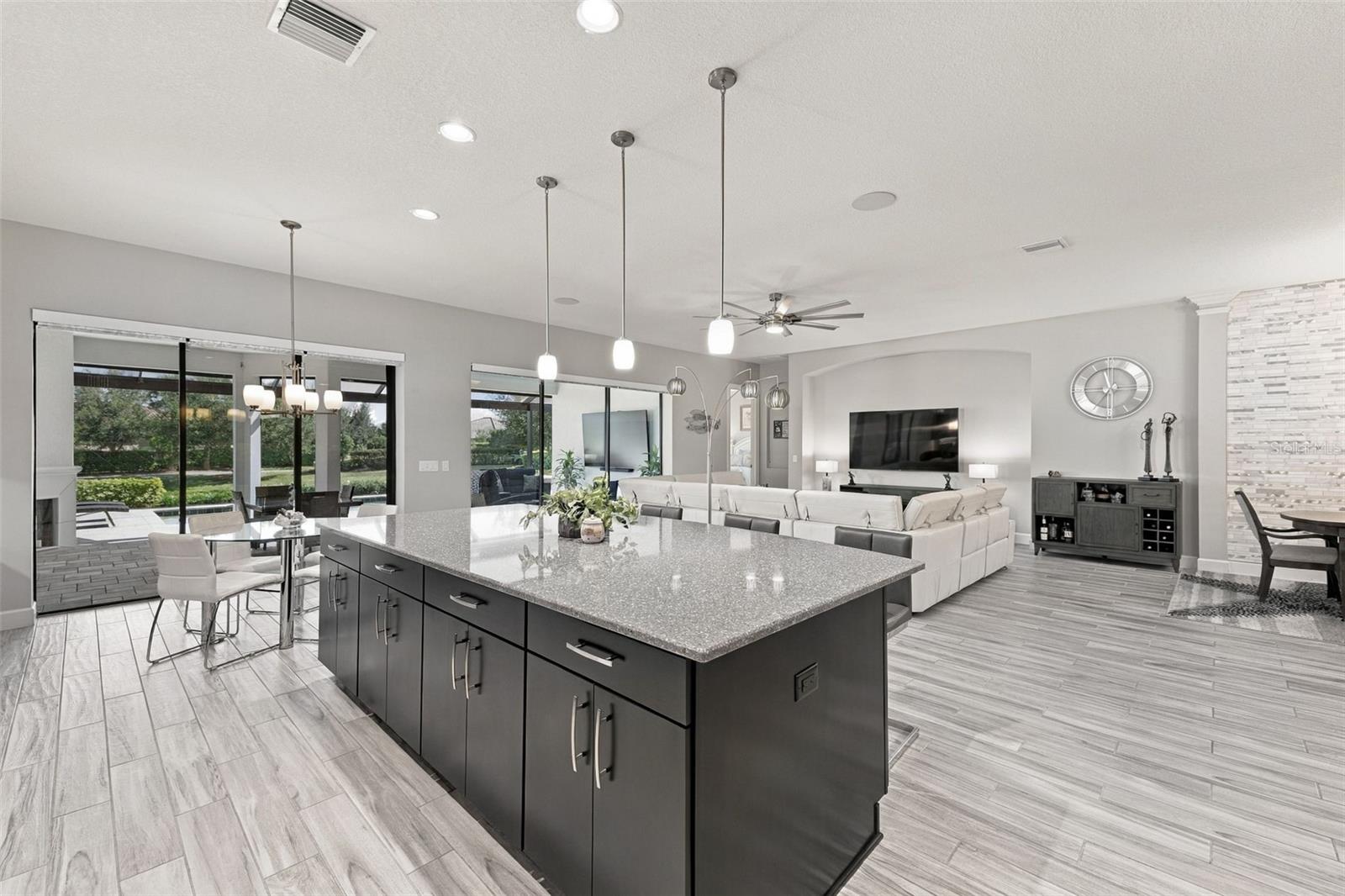 Gourmet Kitchen with view to pool - 4723 BENITO CT, BRADENTON