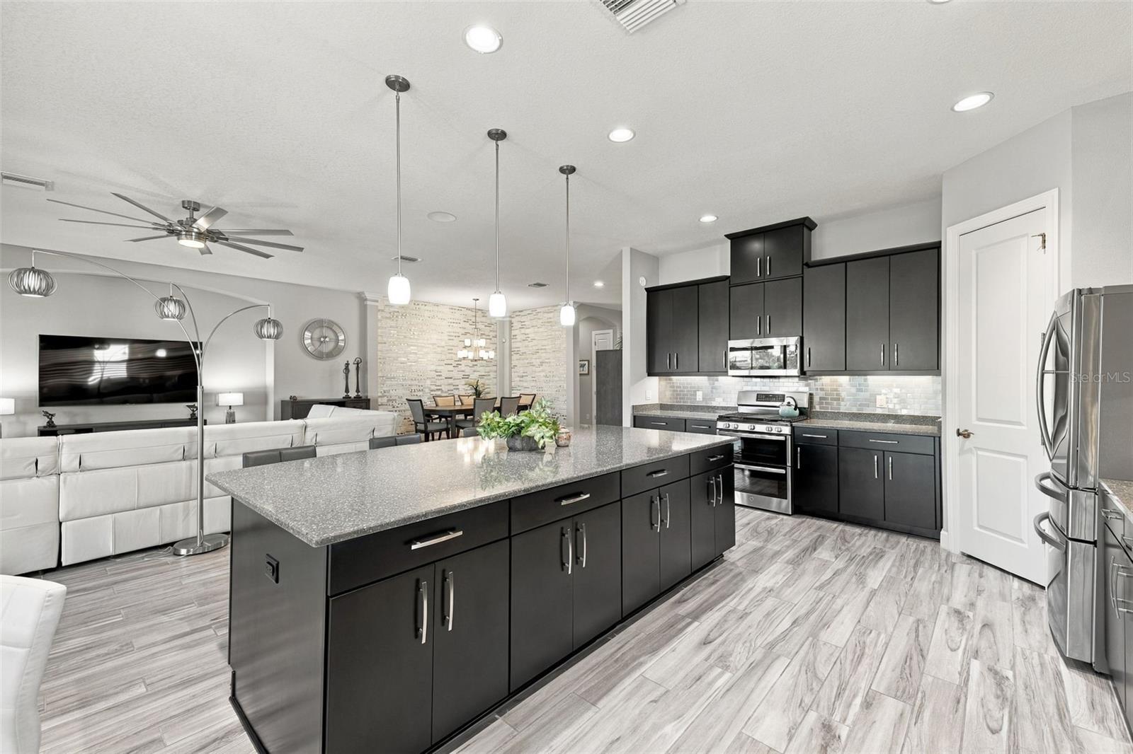 Quartz Kitchen Island with lots of storage - 4723 BENITO CT, BRADENTON