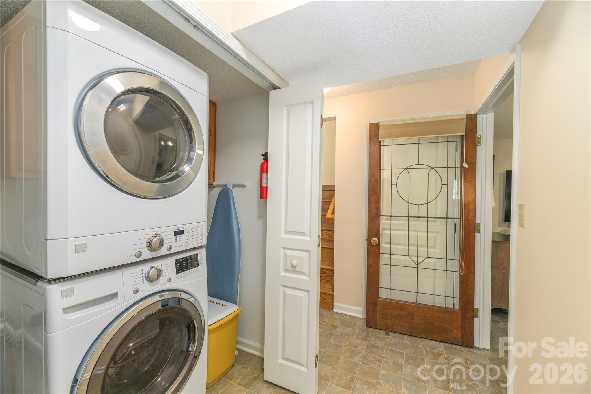 Laundry area with newer energy efficient washer and dryer. - 6 Eagles Nest Lane, Asheville