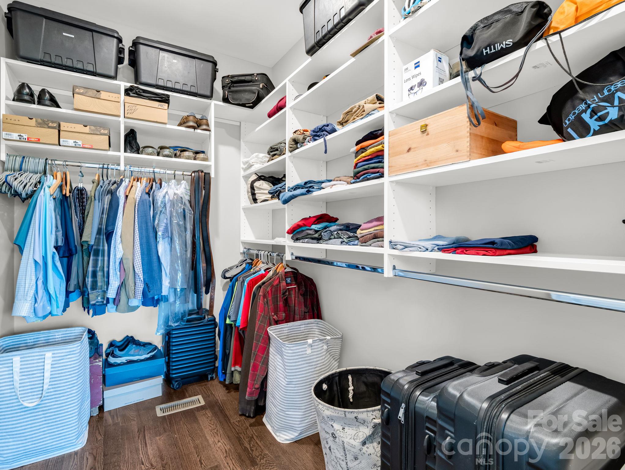 Primary Walk-in-Closet - 56 Scenic View Drive, Hendersonville