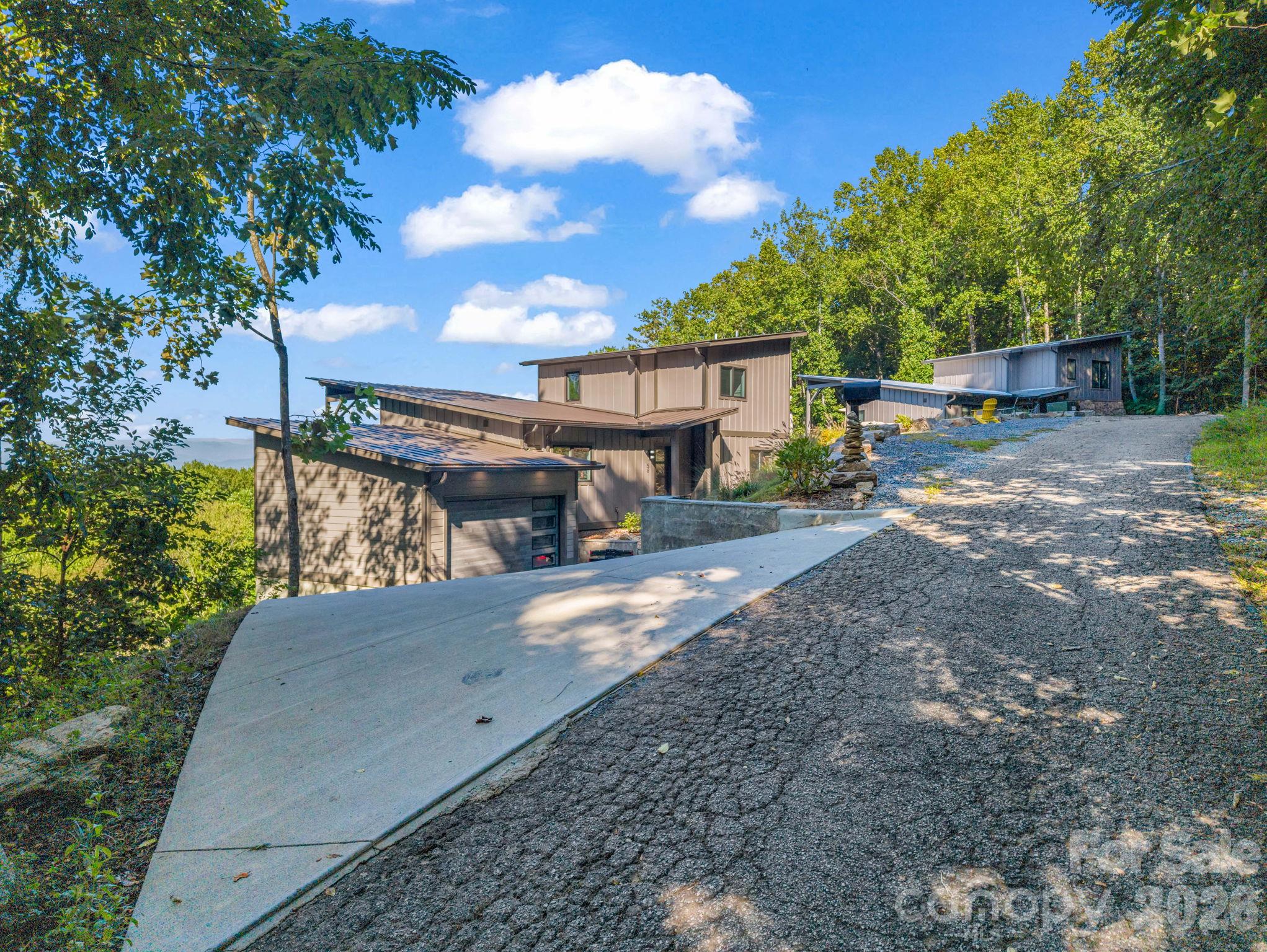 Driveway Entrance from 1st Scenic View Dr turn. - 56 Scenic View Drive, Hendersonville