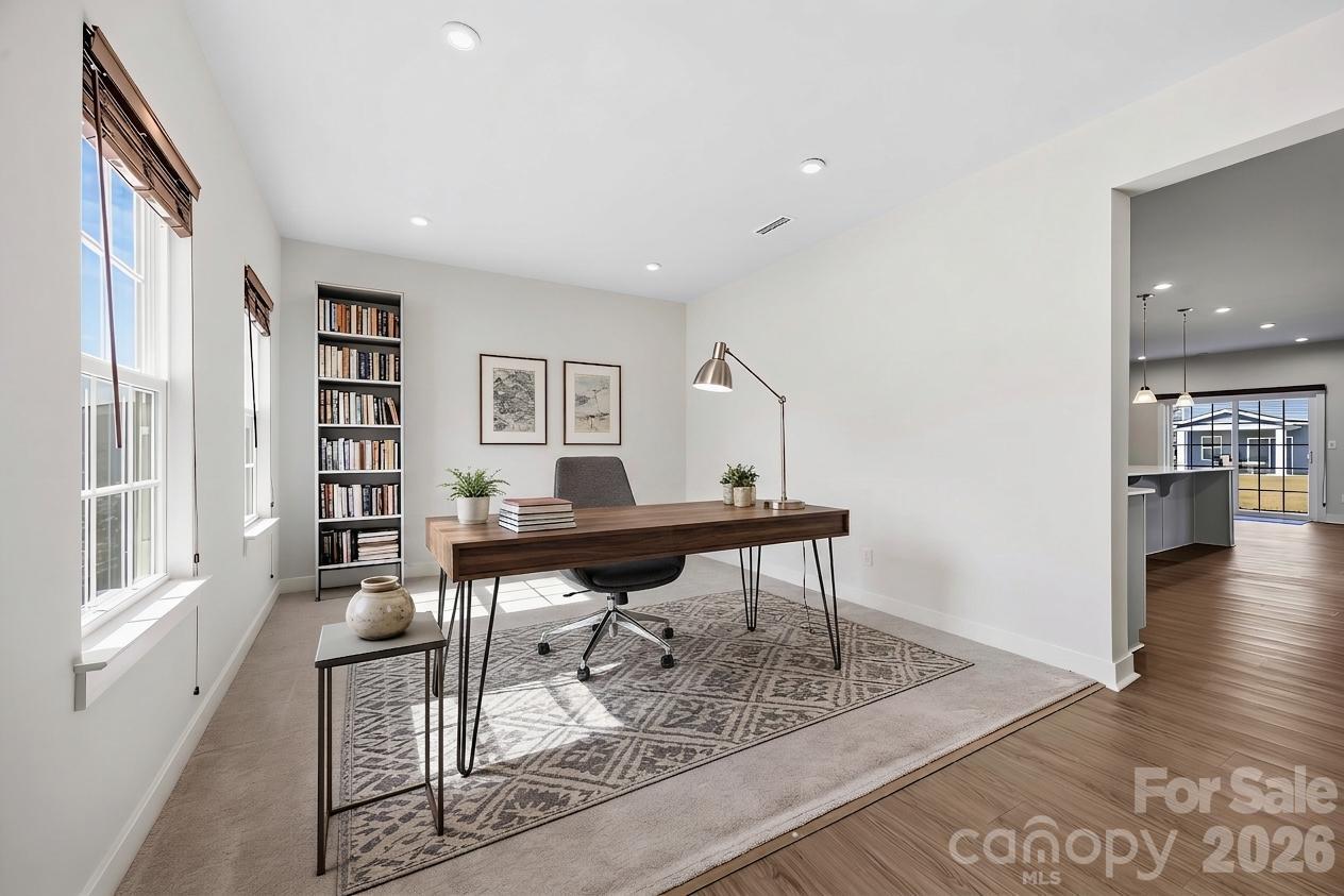 Space can be used as an office or an additional sitting room. Photo is virtually staged. - 6192 Holland Street, Fort Mill