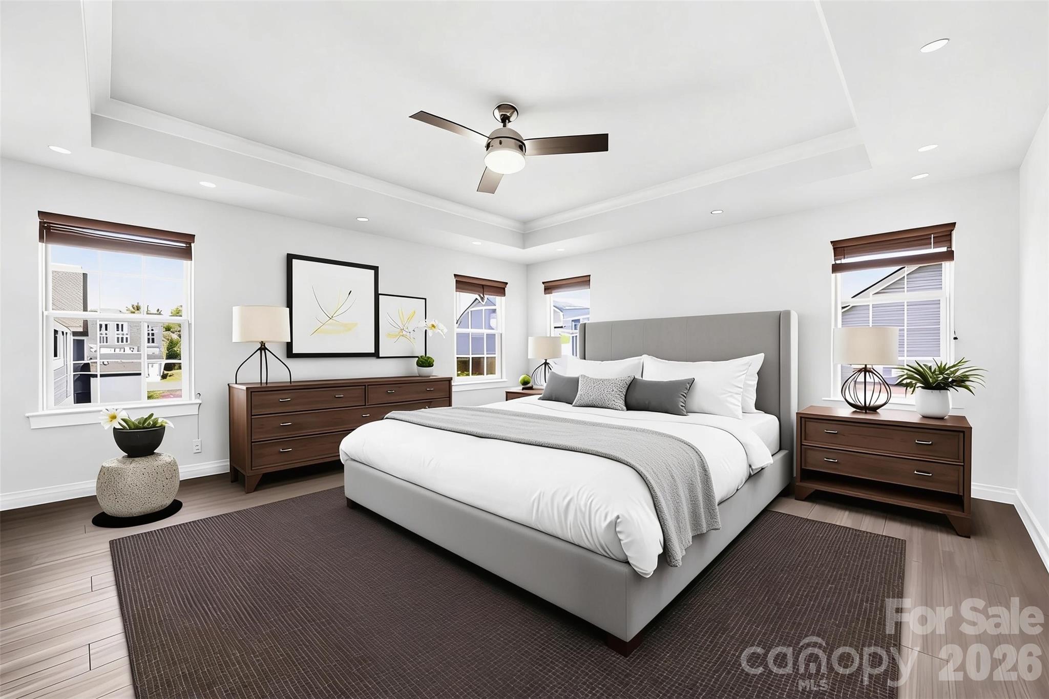 Primary bedroom that is virtually staged - 6192 Holland Street, Fort Mill