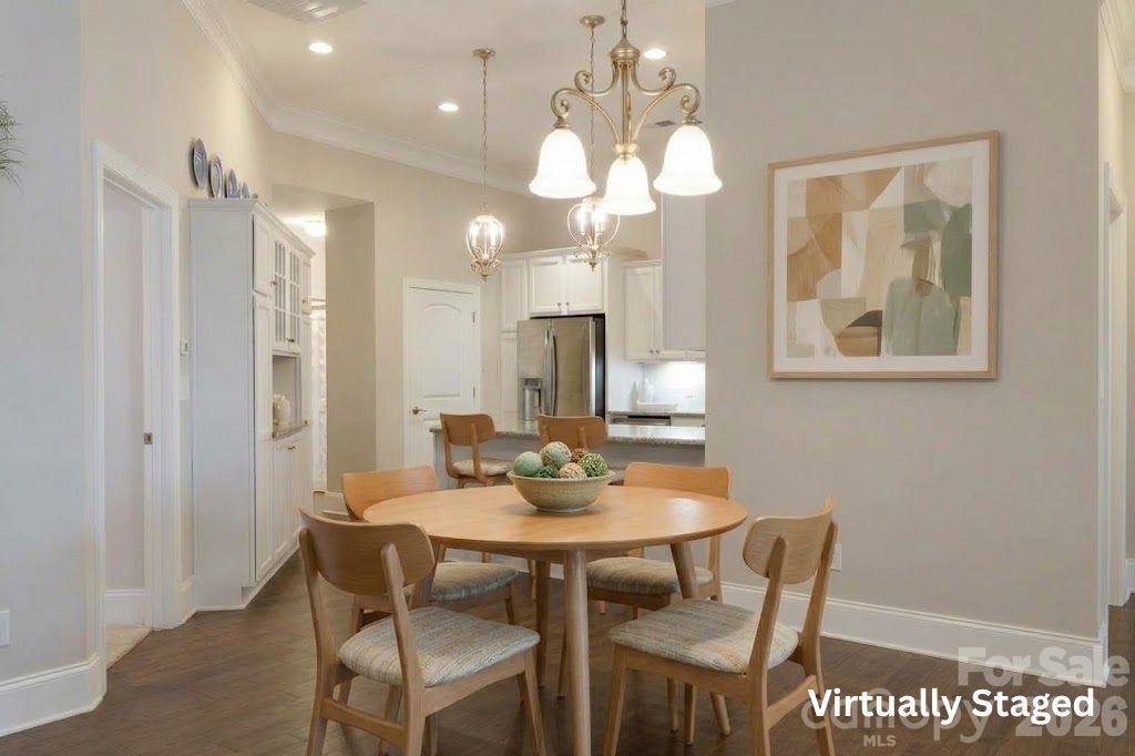 Dinette virtually staged - 399 Quinby Way, Rock Hill