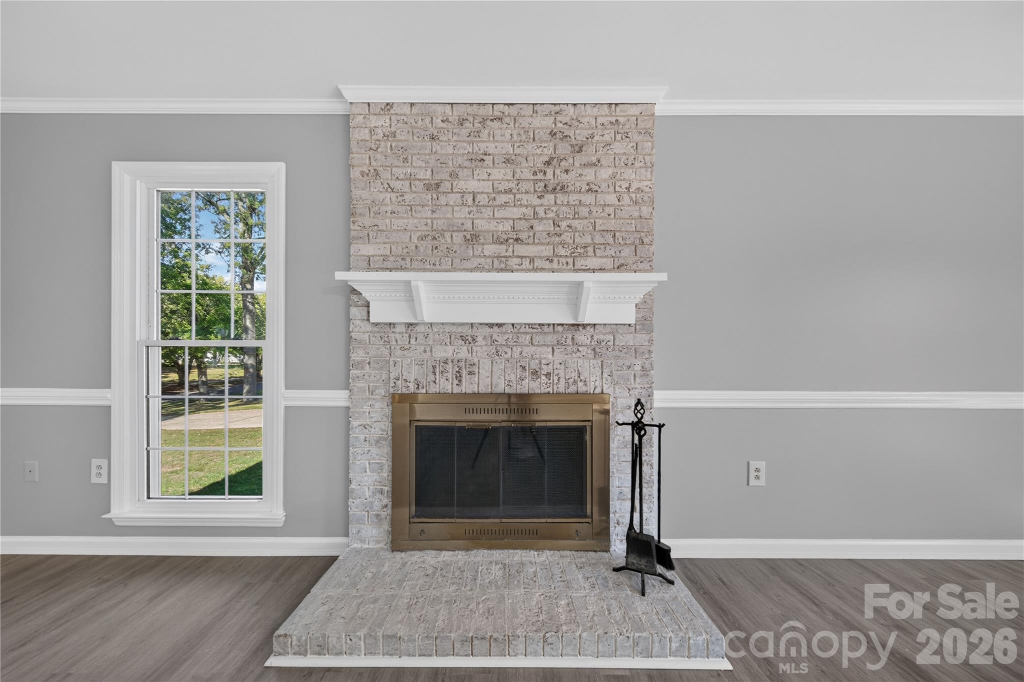 Washed Fireplace - 12008 Parks Farm Lane, Charlotte