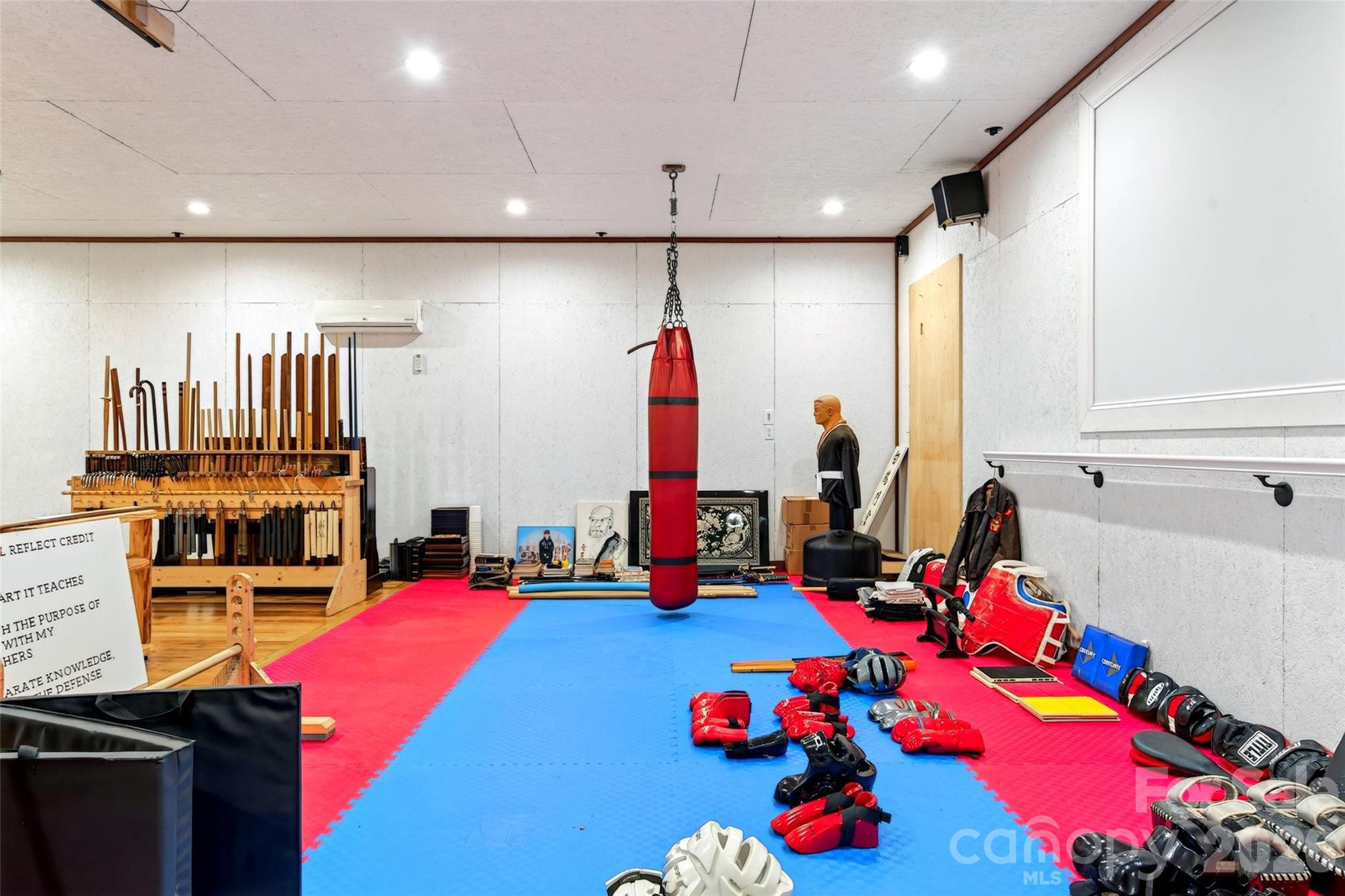 Mat floors in the back area of the studio - 337 & 345 Avery Creek Road, Arden