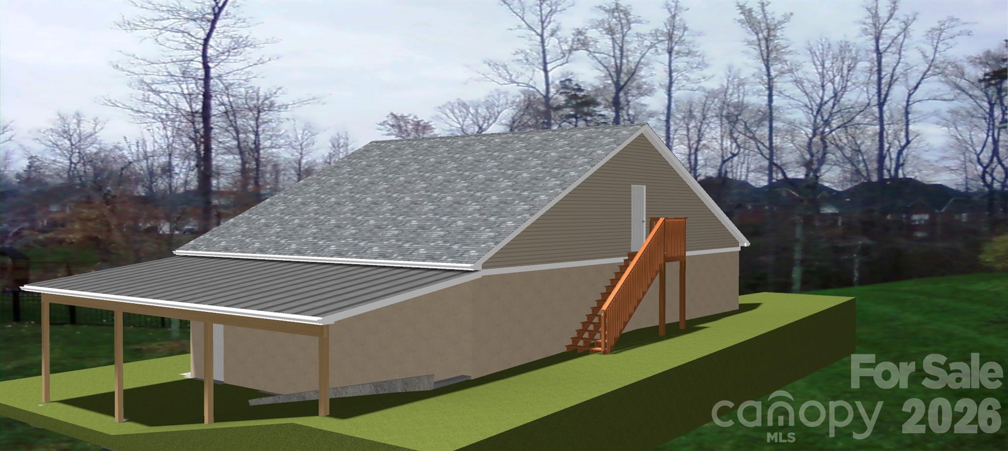 Proposed hangar renderings - 8268 Aeromarine Boulevard, Catawba