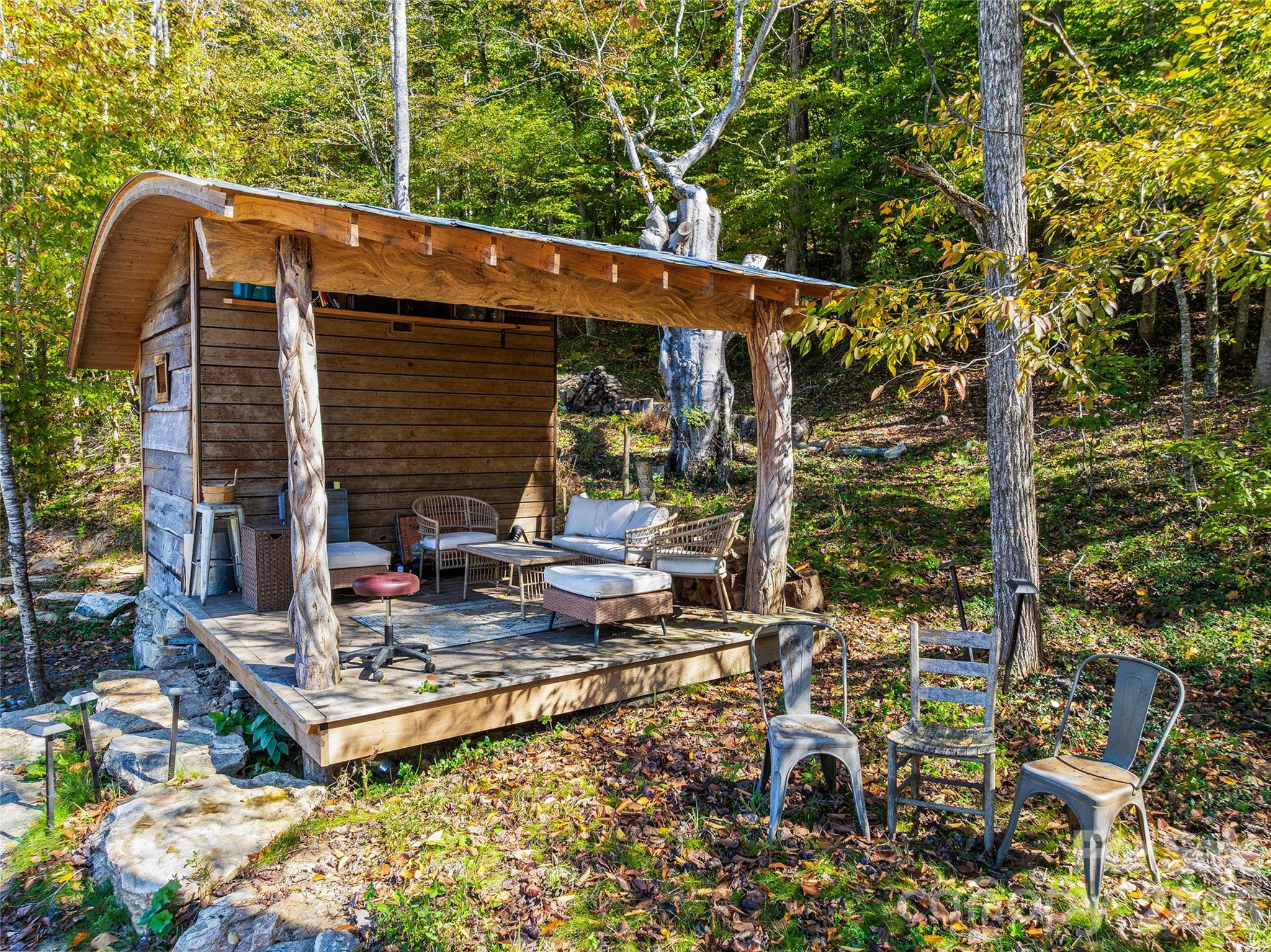 great place to take in the farm and enjoy a morning backlit farm view - 41 Lovin Road, Weaverville