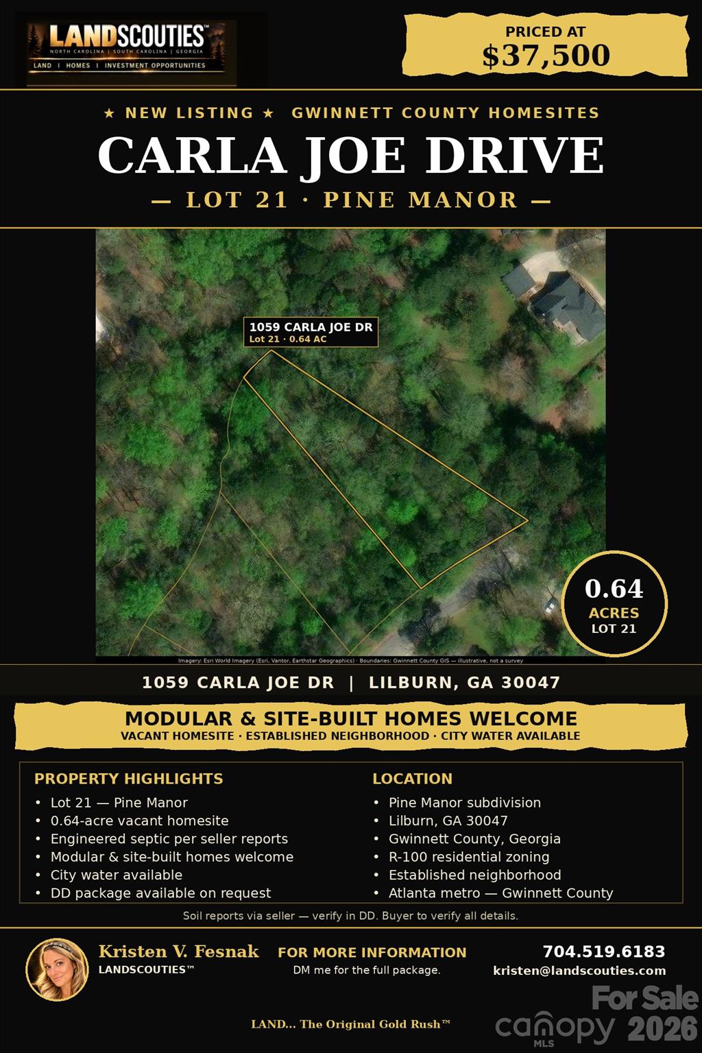 Lot at 1059 Carla Joe Drive, Lilburn