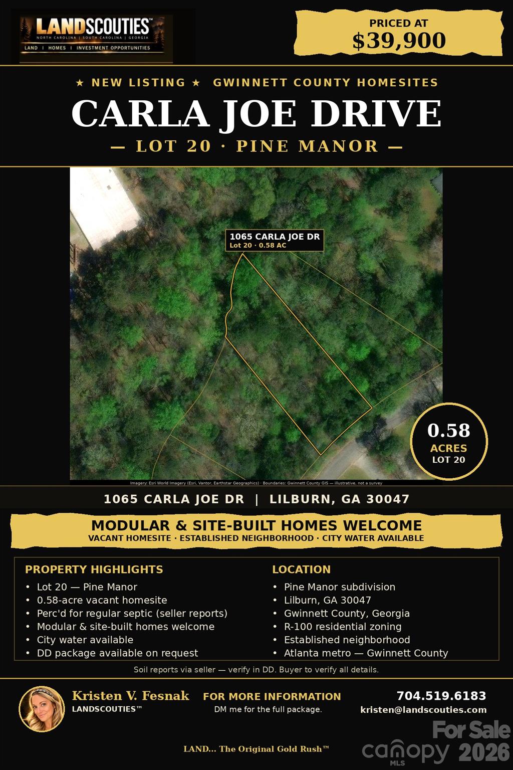 Lot at 1065 Carla Joe Drive, Lilburn