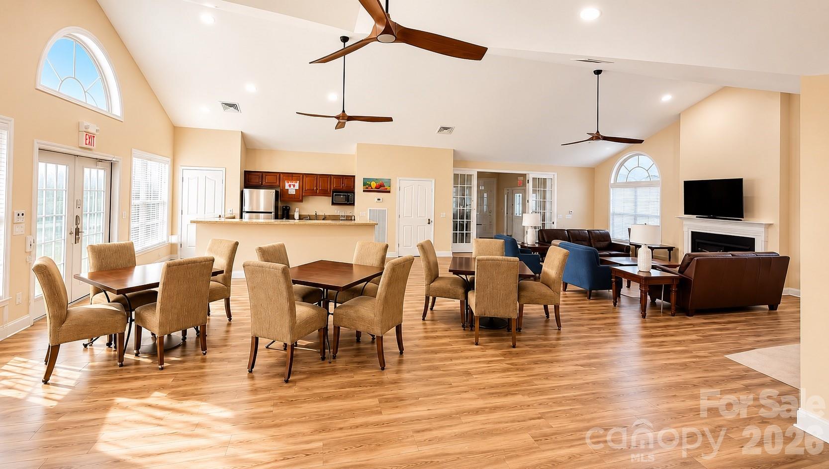 Clubhouse Kitchen and Entertainment Area - 76 Mountain Meadow Circle, Weaverville