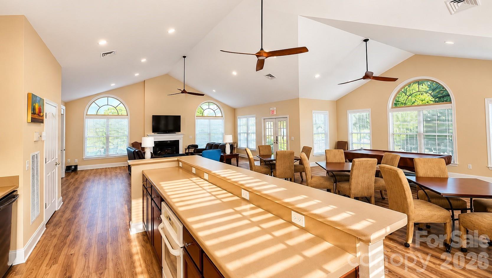 Clubhouse Kitchen and Entertaining Area - 76 Mountain Meadow Circle, Weaverville