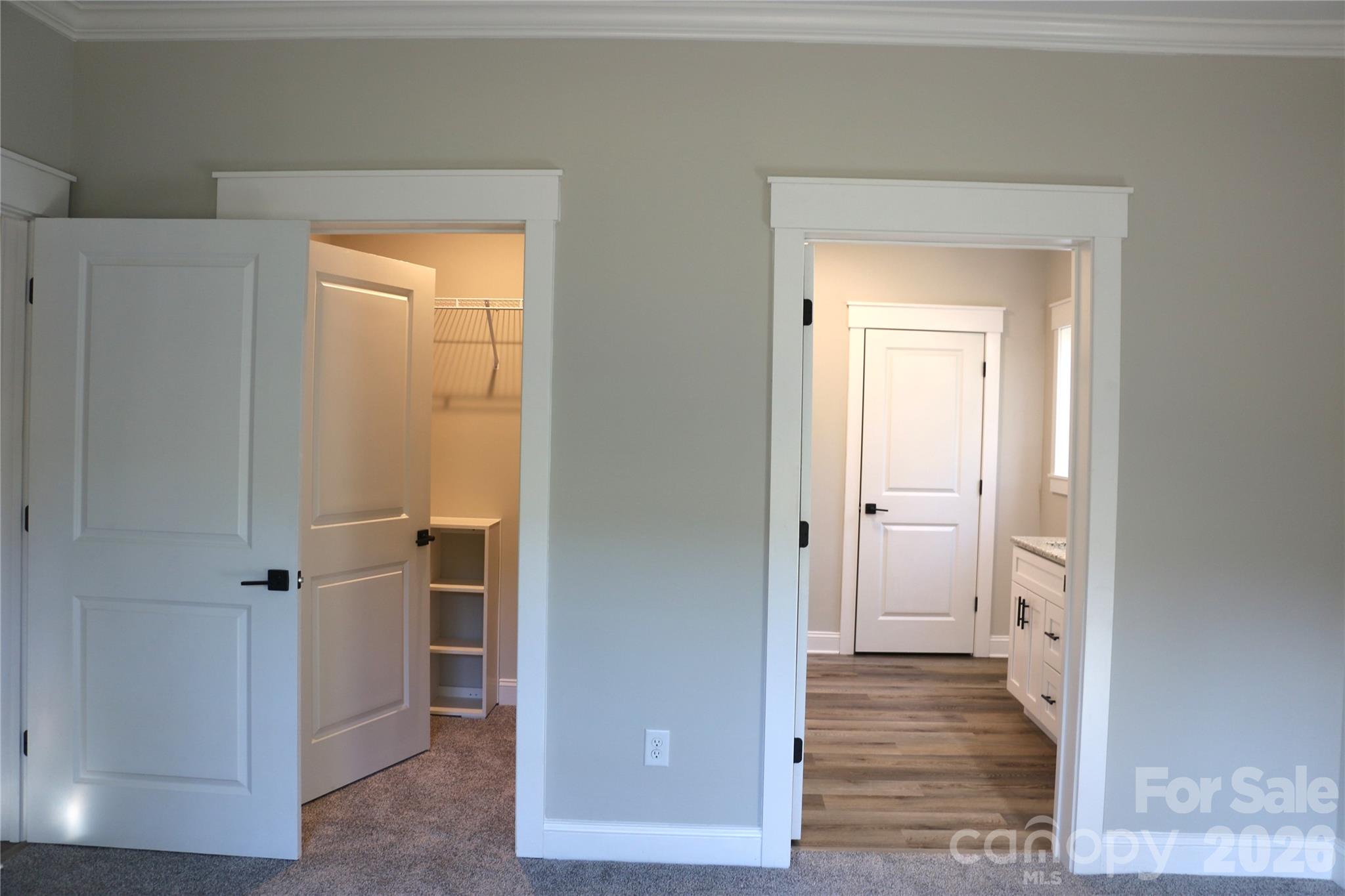 FROM PRIMARY BEDROOM LOOKING INTO WALK-IN CLOSET AND BATHROOM - 210 Rocky Mount Drive, Lake Lure