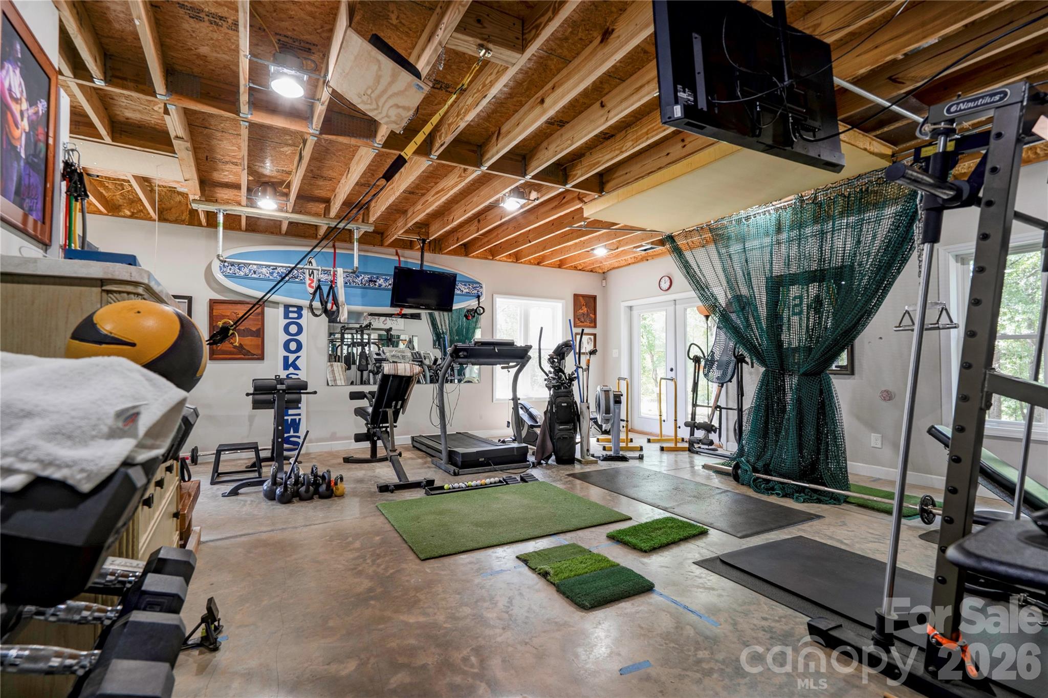 Wellness center, workout and golf swing practice area. - 244 Randall Road, Shelby