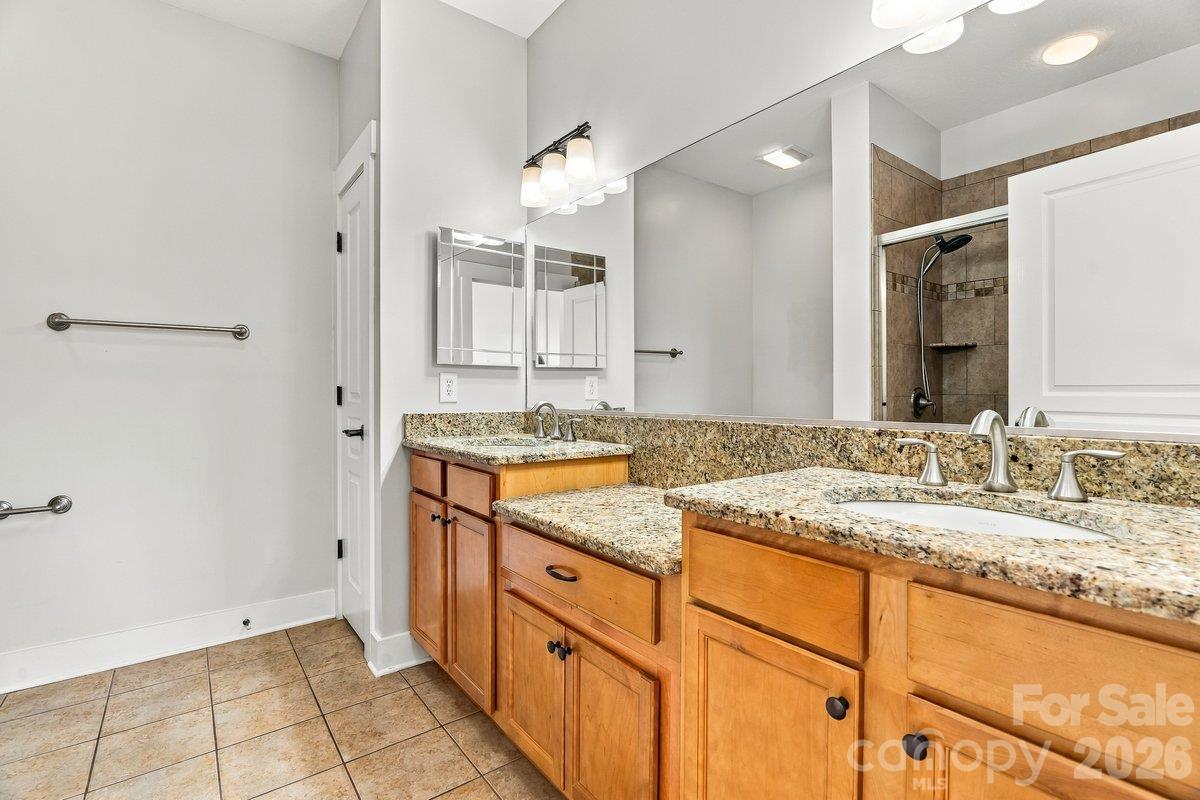 Primary bathroom with double sinks - 51 Westfield Way, Candler