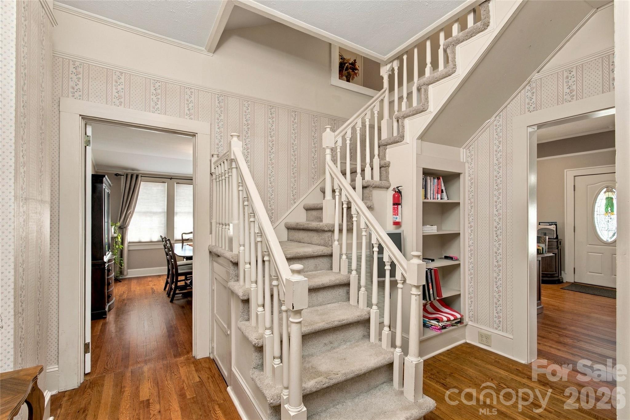 steps to upstairs offices - 112 Webster Street, Dillsboro