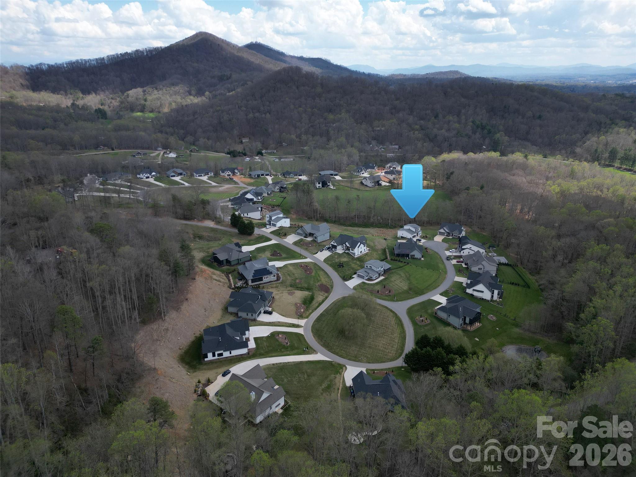 Aerial of Stoneridge at Hayes Mountain. - 18 Sagewood Drive, Candler