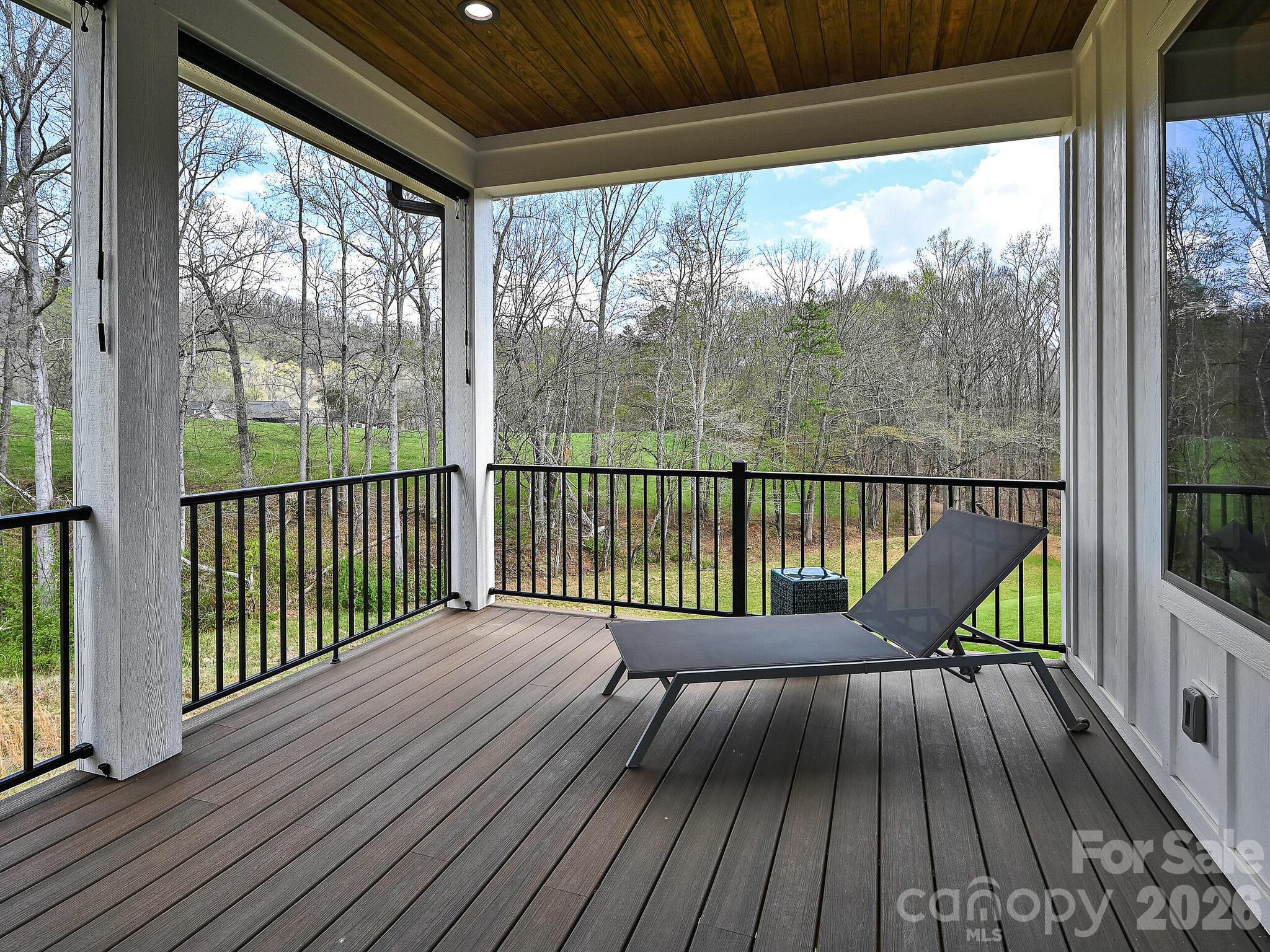 Covered back porch. - 18 Sagewood Drive, Candler