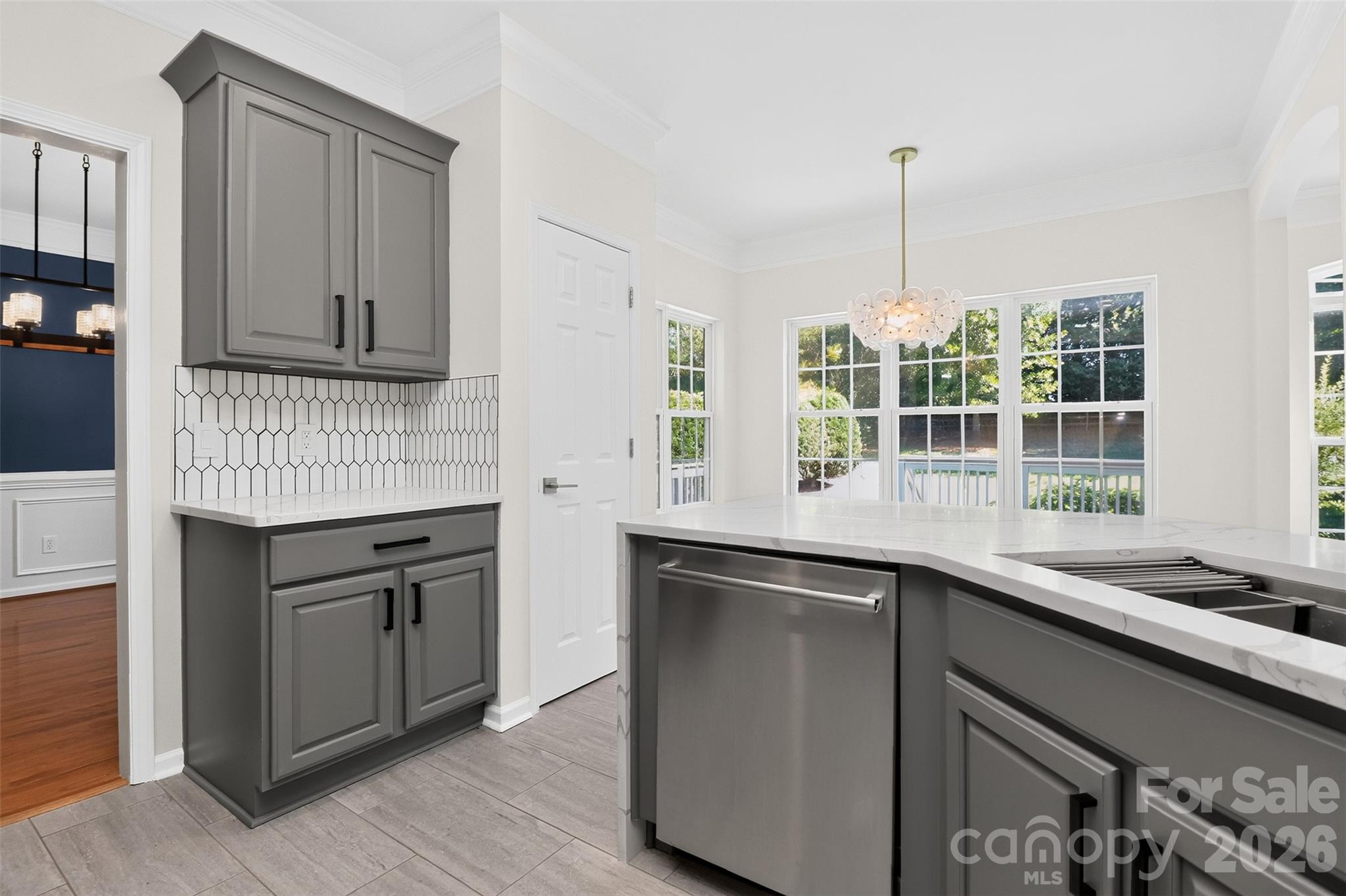 Coffee bar and view of breakfast nook - 11519 Baystone Place, Concord