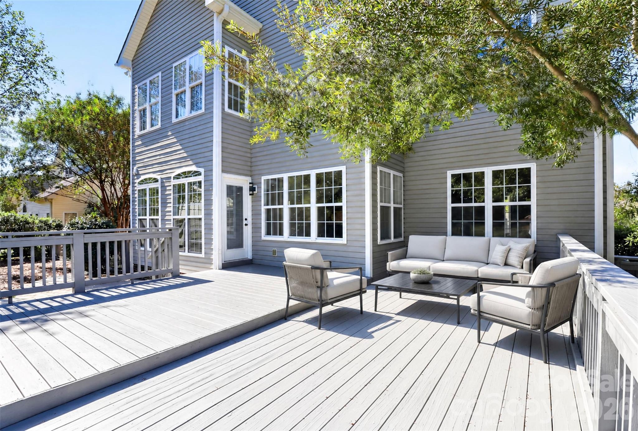Rear deck (virtually staged) - 11519 Baystone Place, Concord