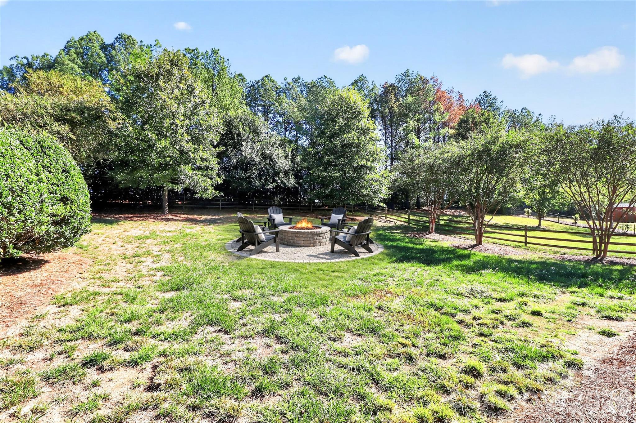 Large backyard (virtually staged w/ firepit) - 11519 Baystone Place, Concord