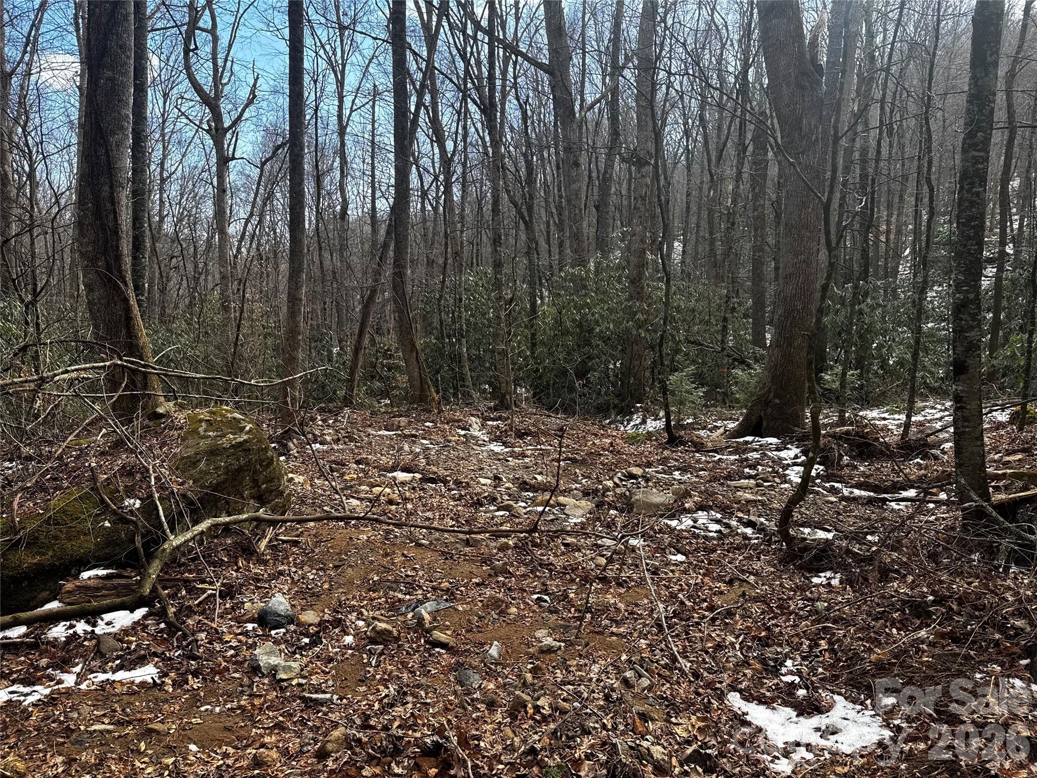 See huge boulder in the middle of the left side of the frame here... - 6 Great Aspen Way, Black Mountain