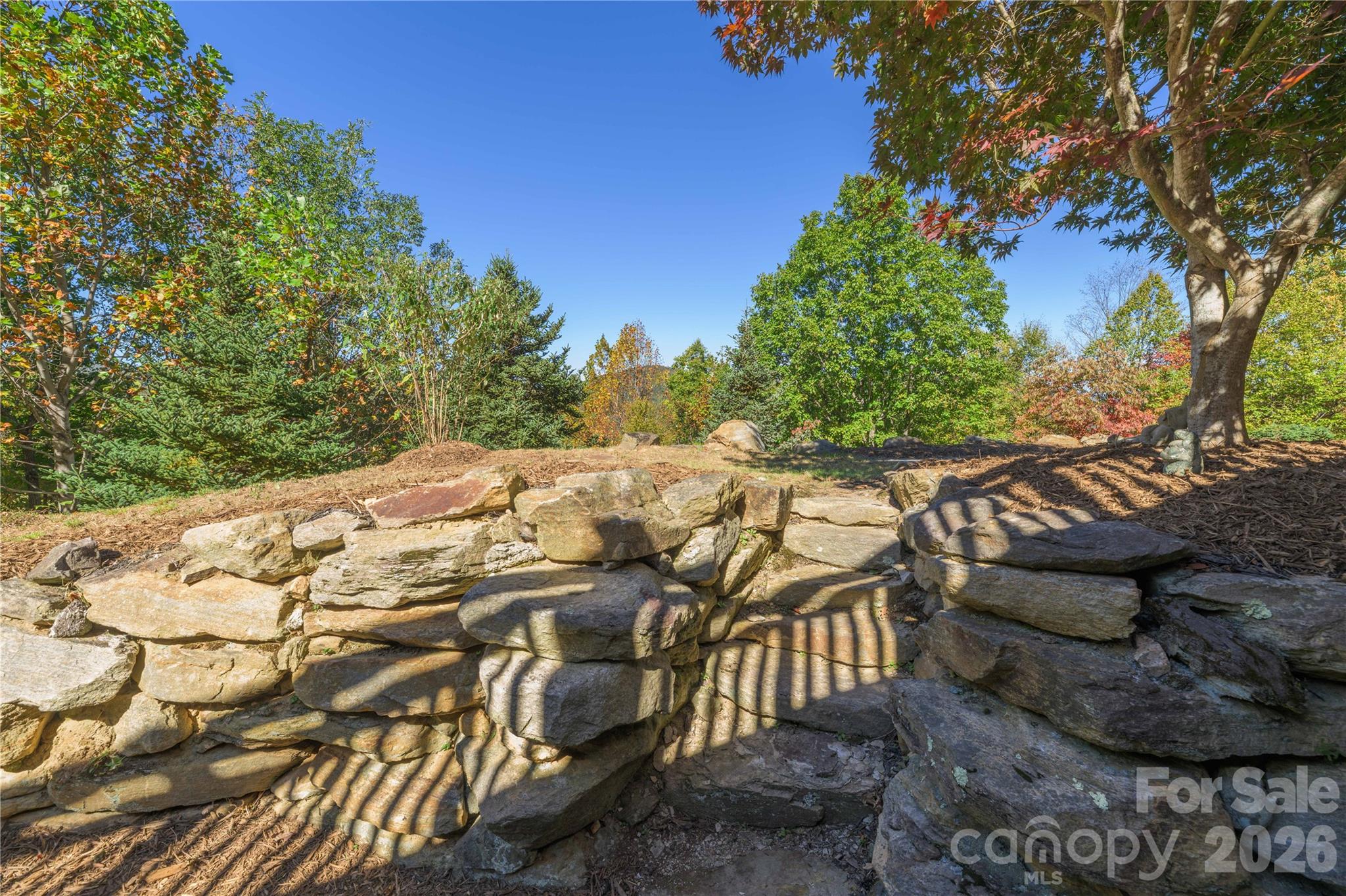 Rock work around lower patio - 1341 Double Knob Drive, Arden