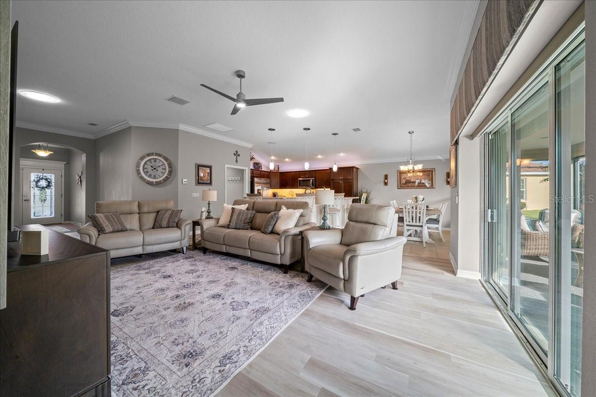 Glass Sliders from Living Room to Lanai - 3335 VELTRE WAY, THE VILLAGES