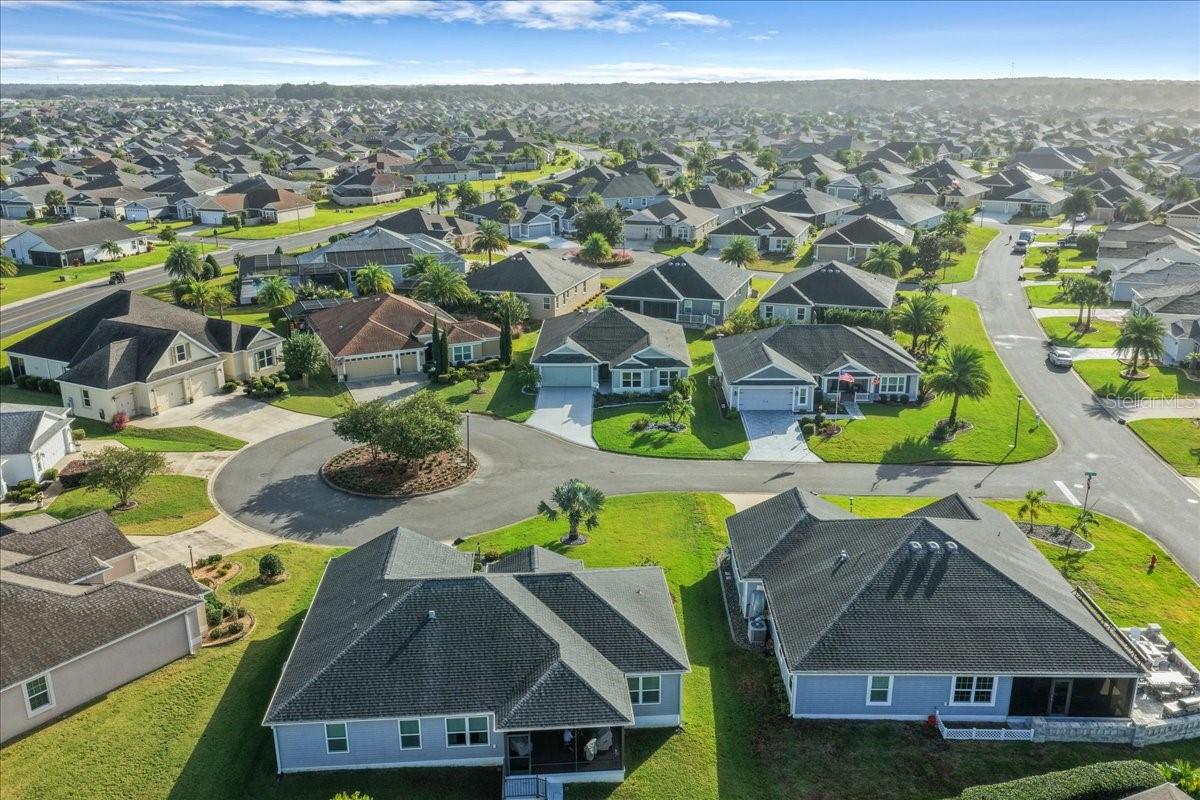 Aerial View of Cul-De-Sac - 3335 VELTRE WAY, THE VILLAGES