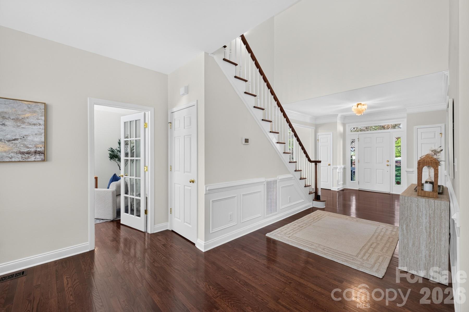 Foyer from the living room - 10826 Persimmon Creek Drive, Mint Hill