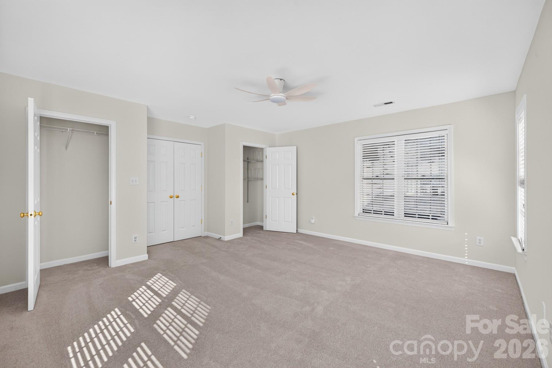 Bedroom 5 w two closets (can be used as recreational/media) - 10826 Persimmon Creek Drive, Mint Hill